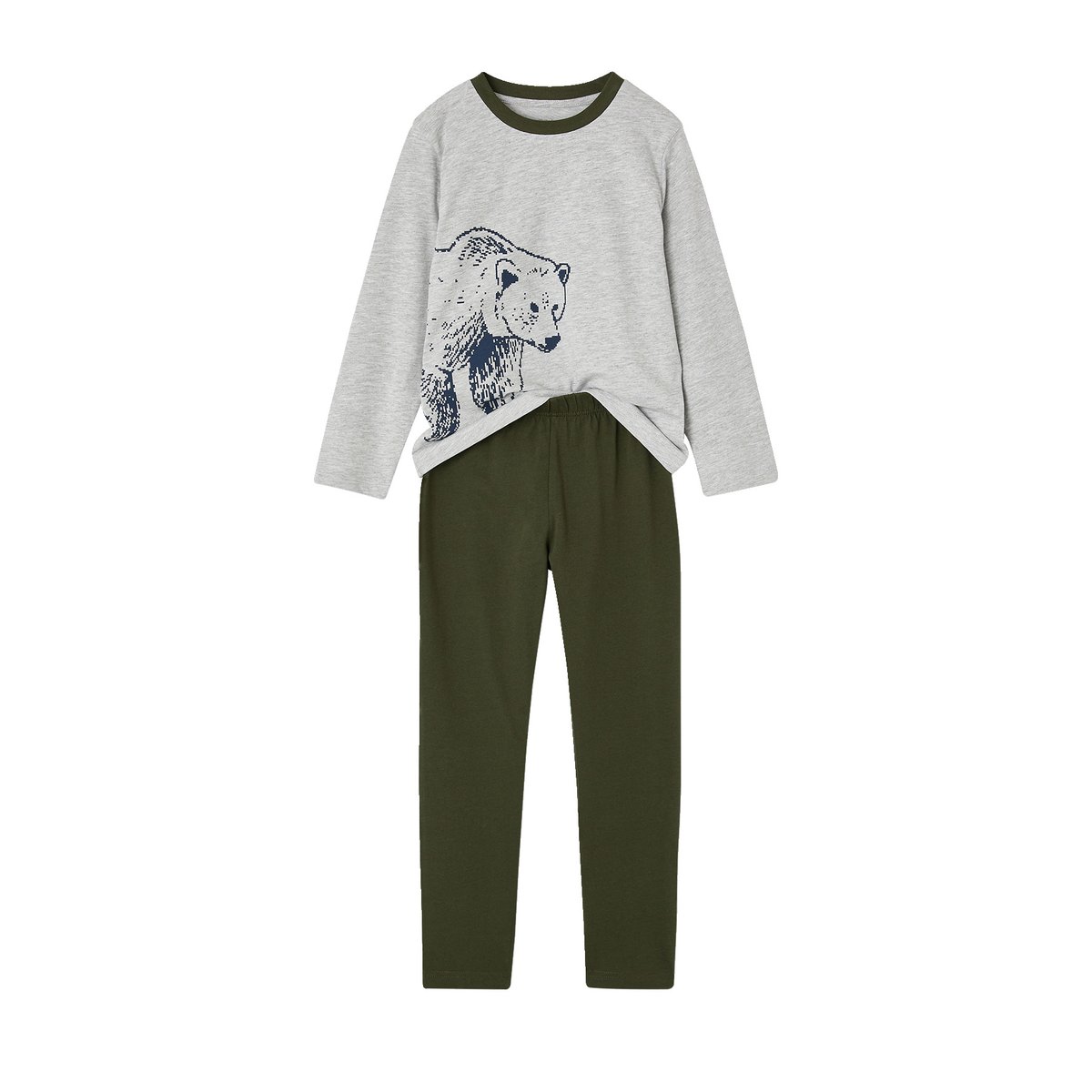 Lot de 2 pyjamas vert sapin, VERTBAUDET