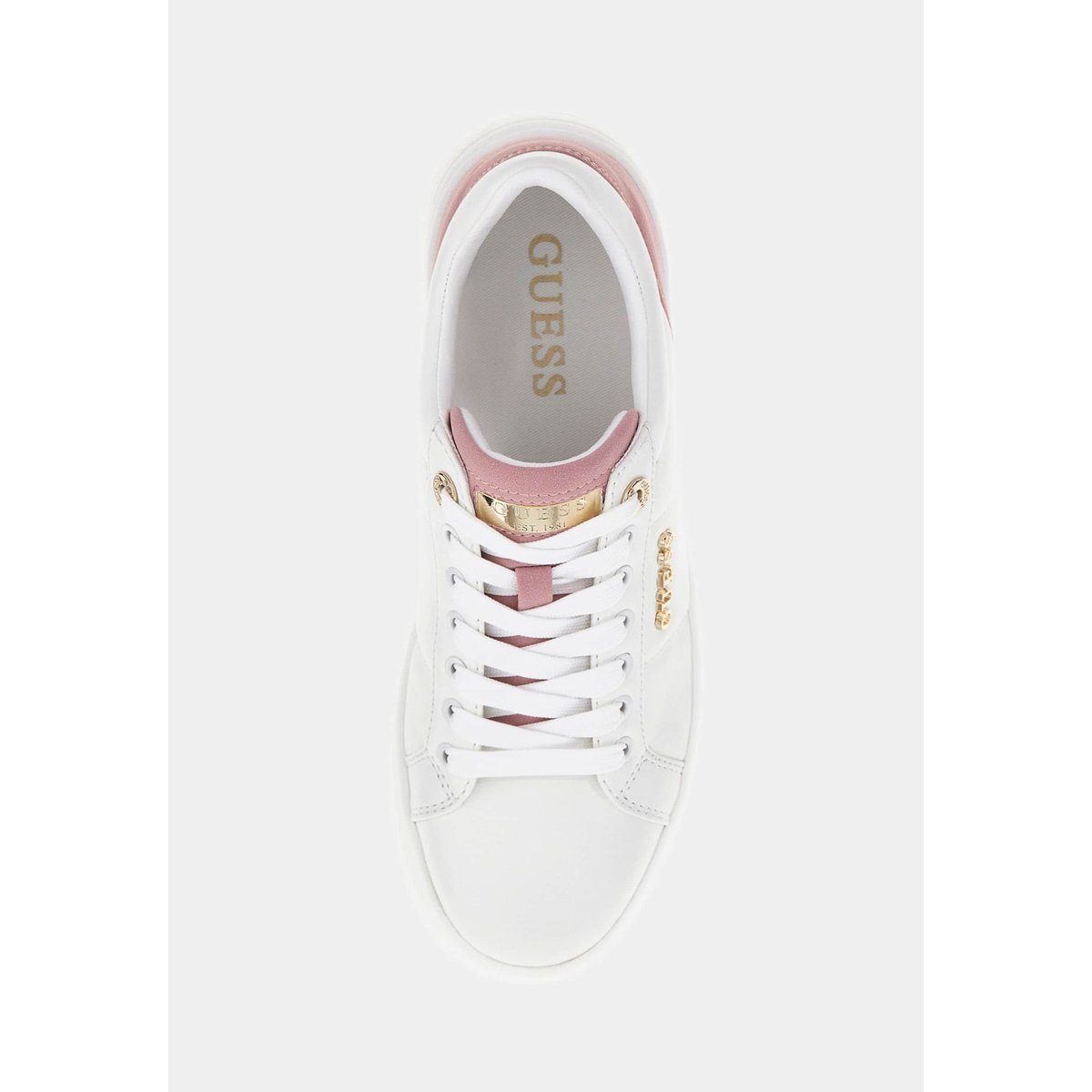 Sneakers Welli Cuir Véritable rose multi, GUESS