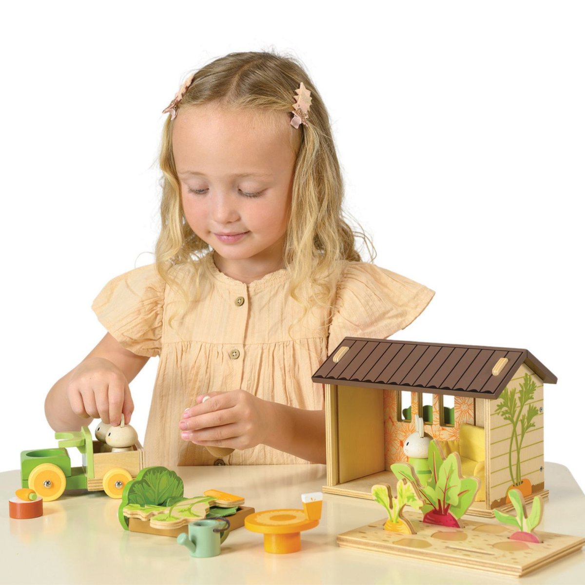 Set de jardin avec lapins multicolore, TENDER LEAF TOYS
