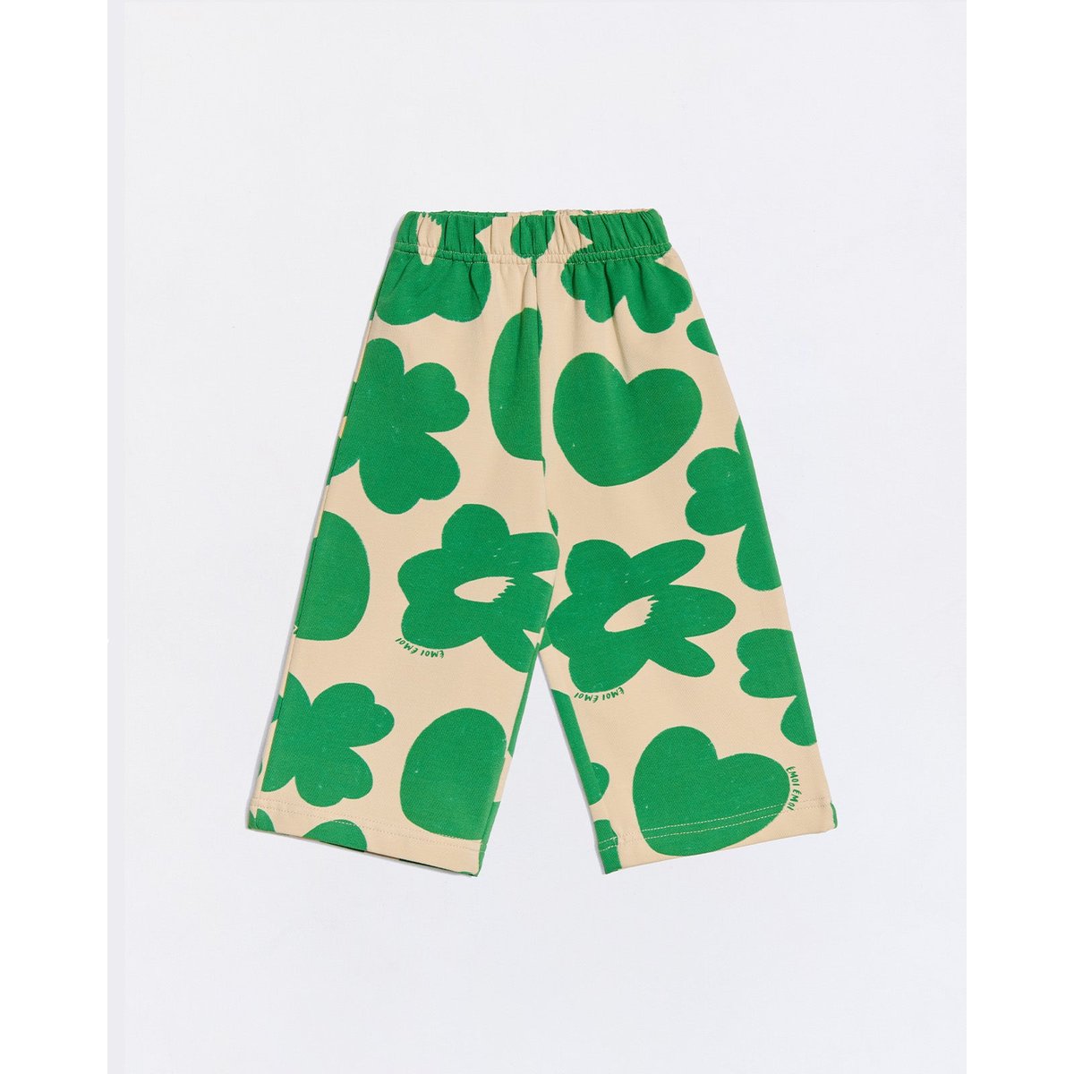 Pantalon en coton bio maxi imprimé - Lucky vert, EMOI EMOI