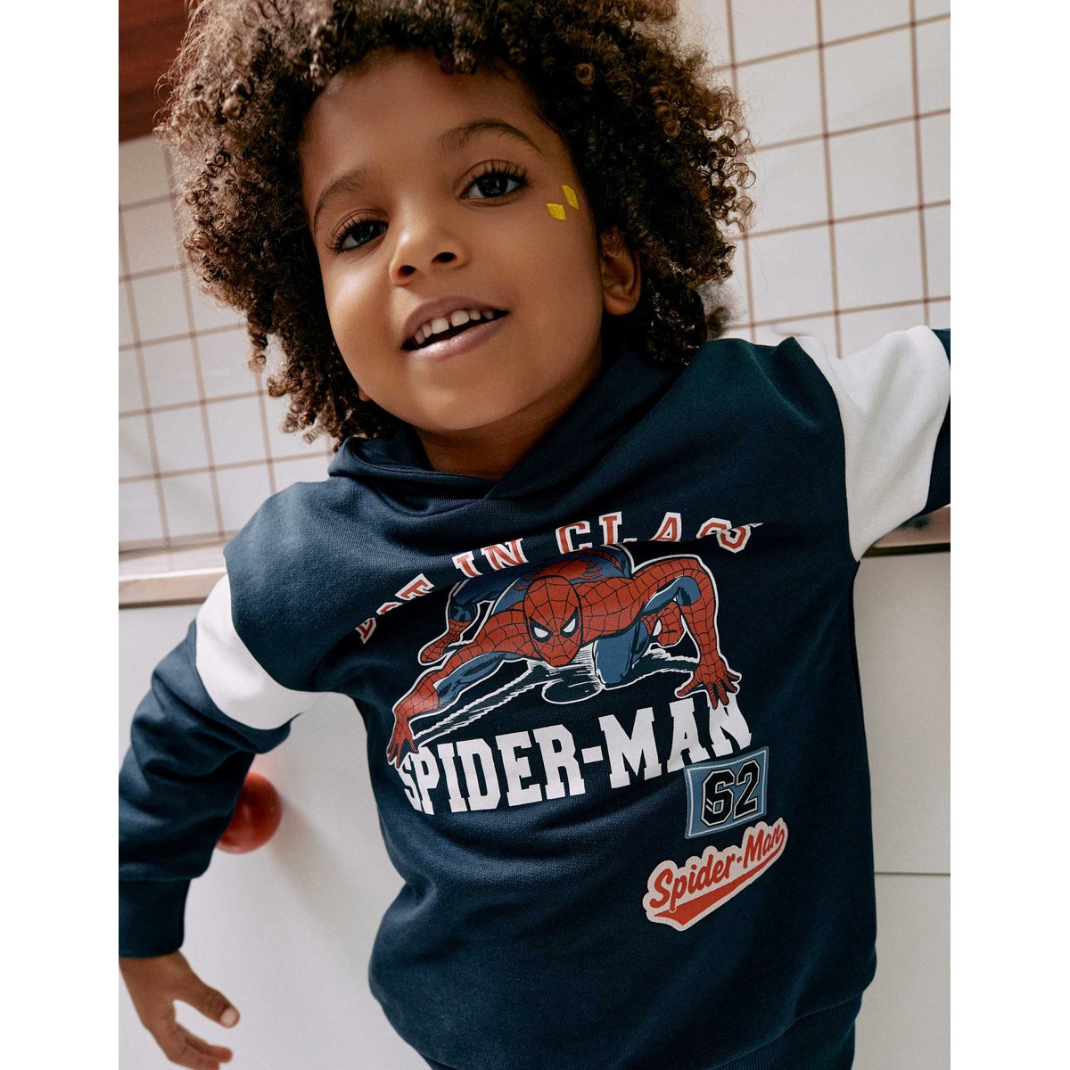 Sweat en coton avec capuche et imprimé Spider-Man bleu foncé, ZIPPY