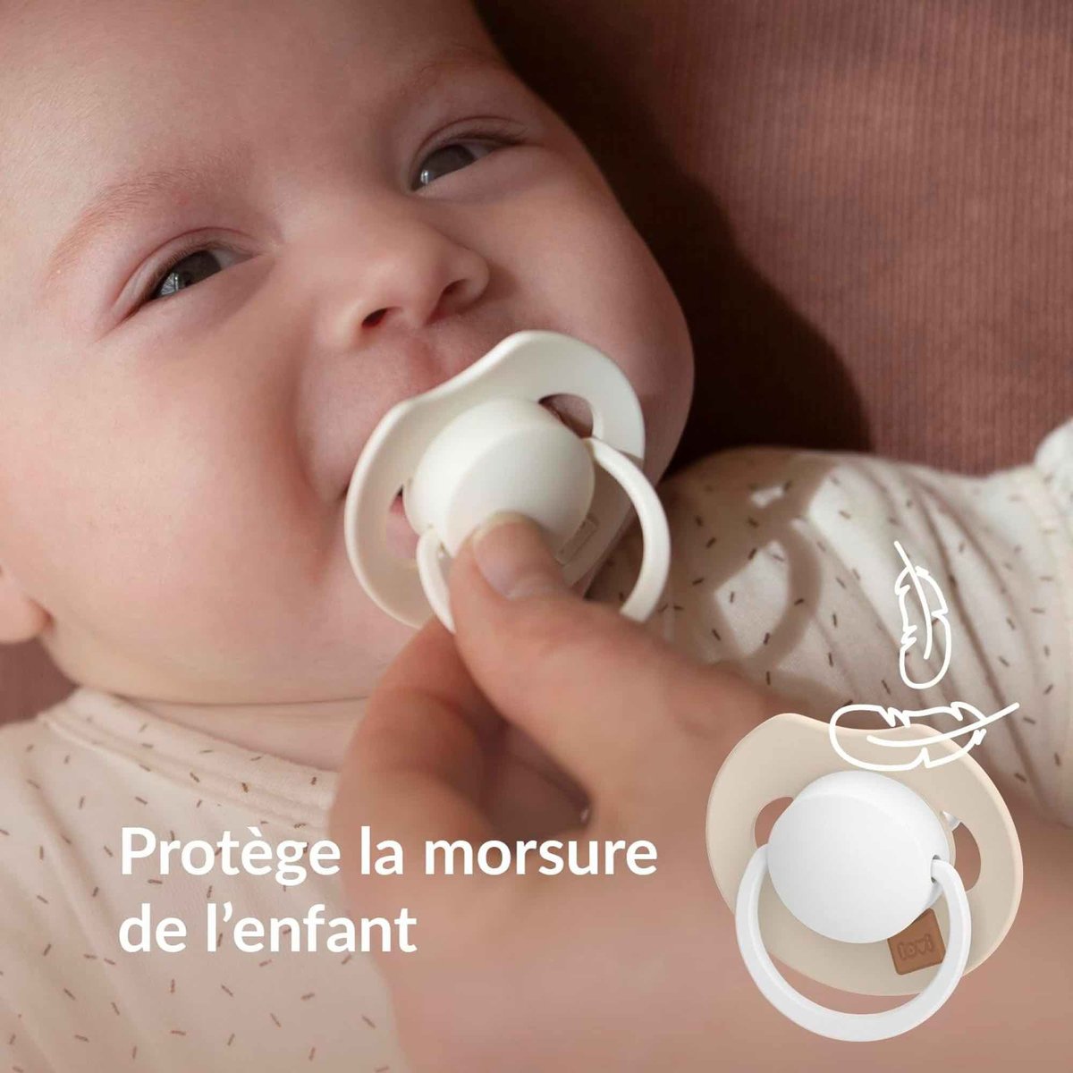 Lot de 2 Sucettes Dynamiques LOVI PRIME beige, DIFRAX