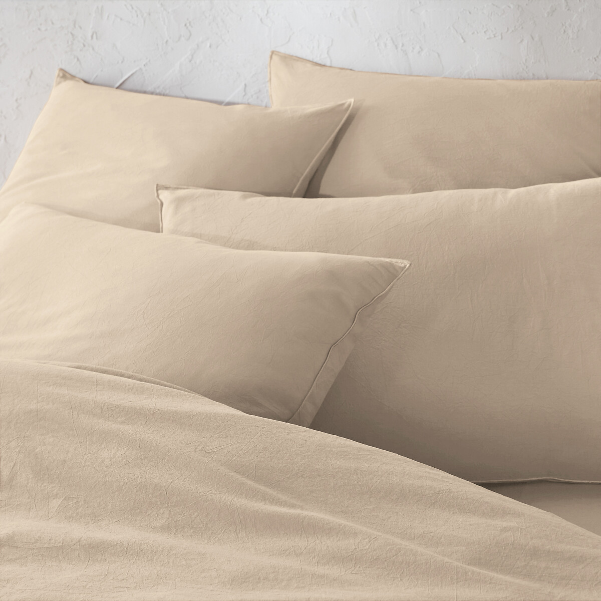 Erwin 50% Recycled Cotton Pillowcase natural, LA REDOUTE INTERIEURS