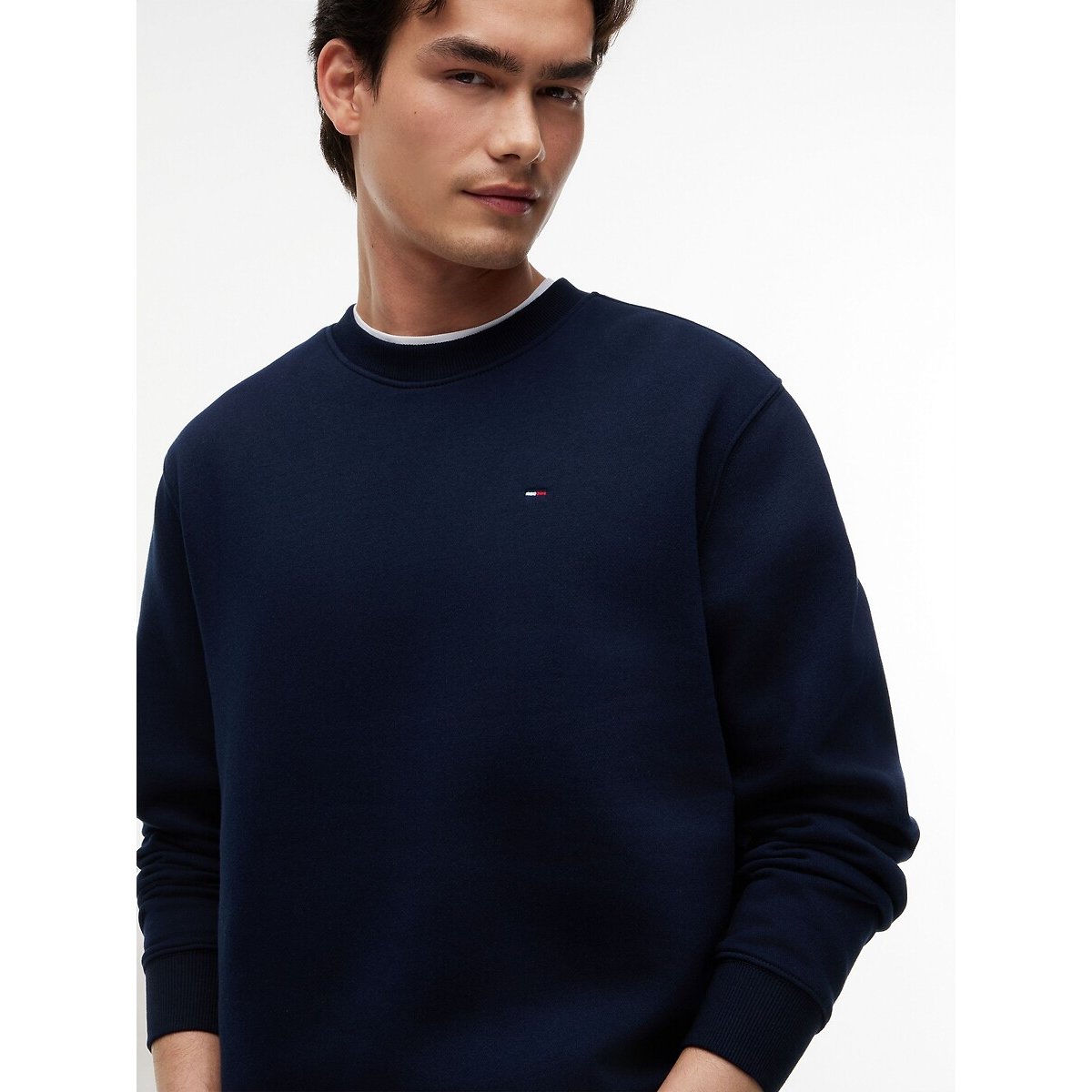 Felpa girocollo navy, TOMMY JEANS