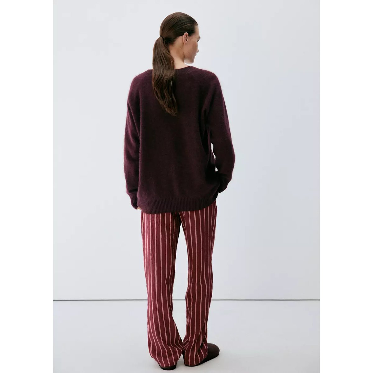 Pull pyjama 100 % cachemire bordeaux, MANGO