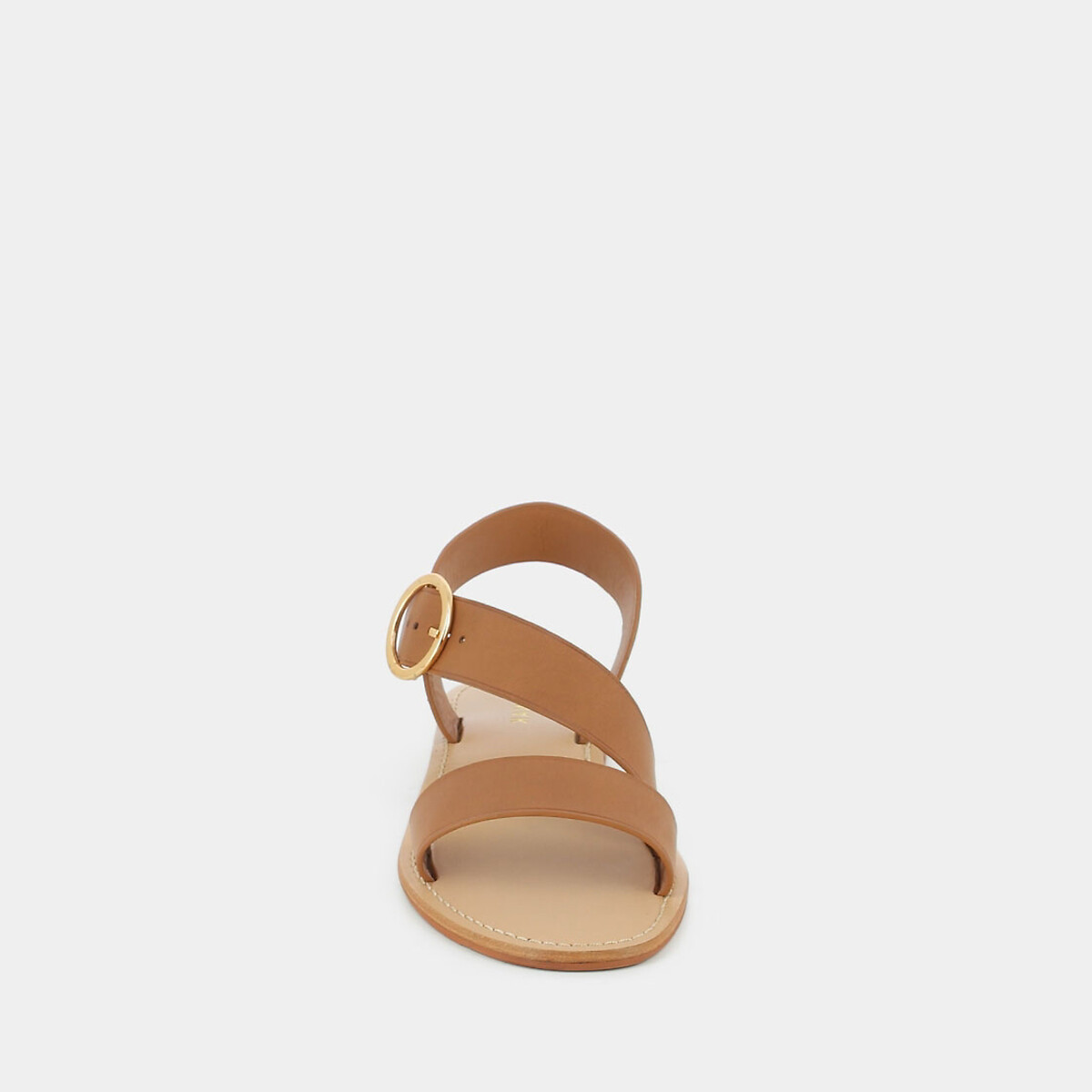 Sandales plates en cuir, Wablo cognac, JONAK