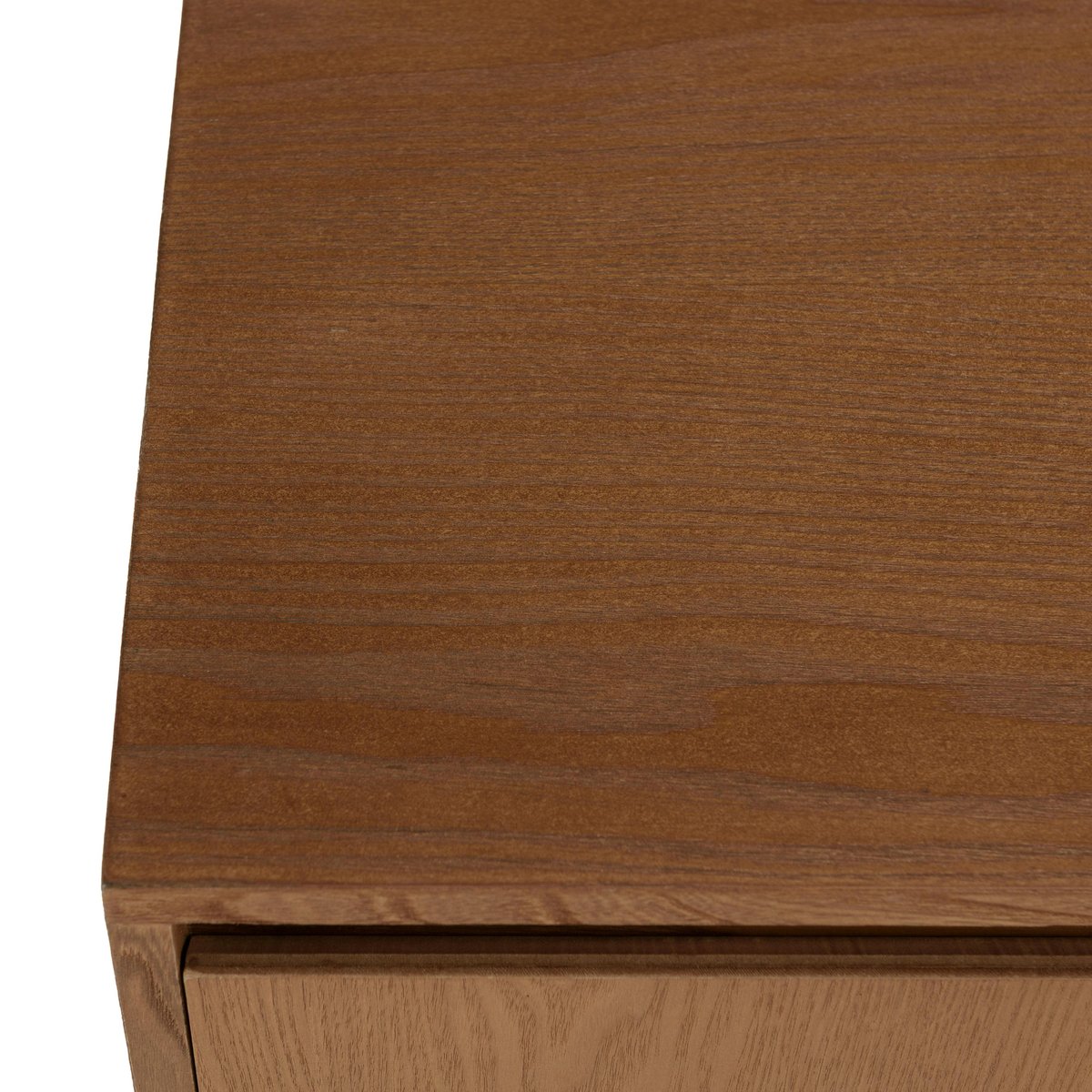 Table basse couleur naturelle 2 tiroirs motif arrondi 2 niches CORIA bois naturel, PIER IMPORT