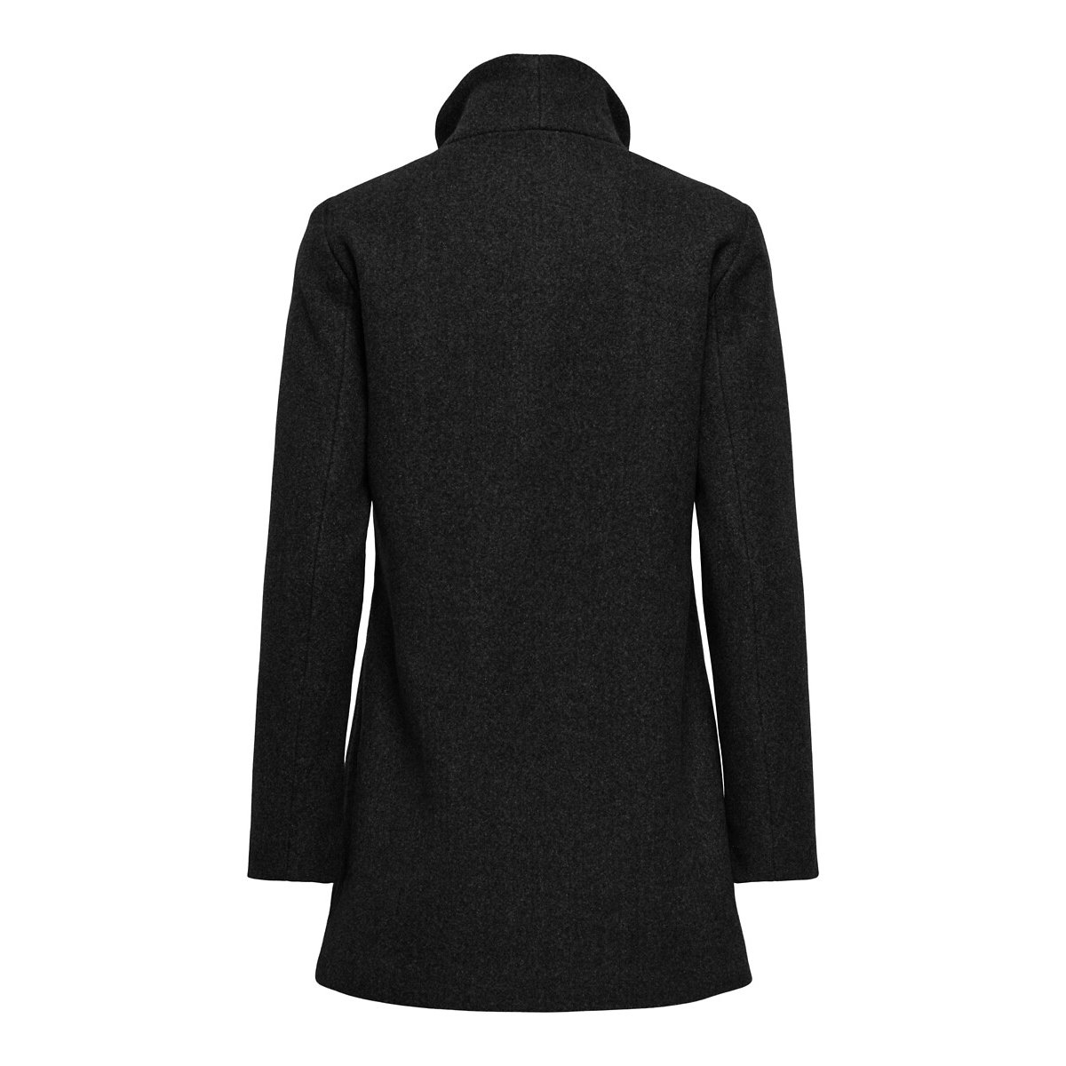 Manteau mi-long col montant noir, ONLY