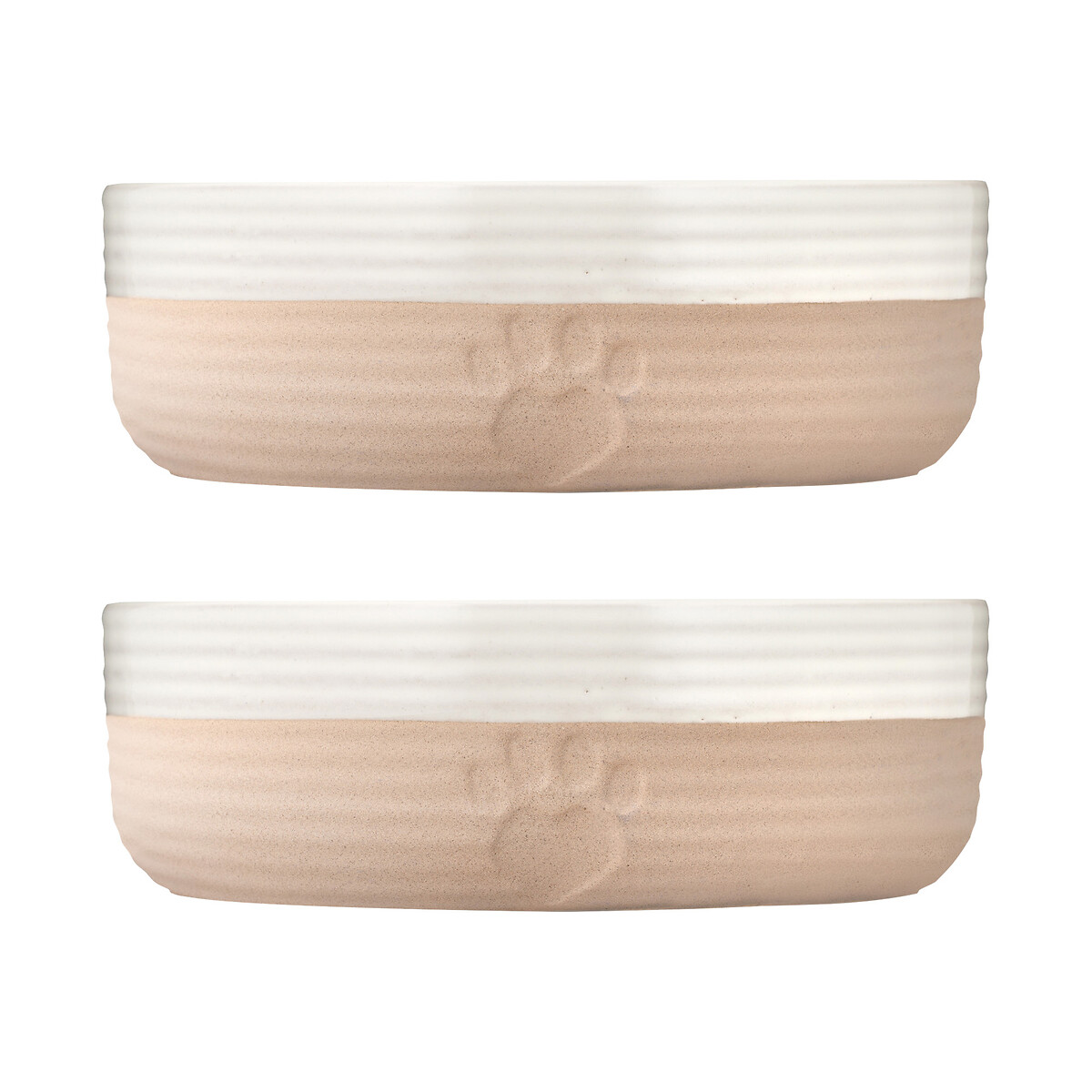 Set of 2 Heart Paw Pet Bowls 18cm multi-coloured, MASON CASH