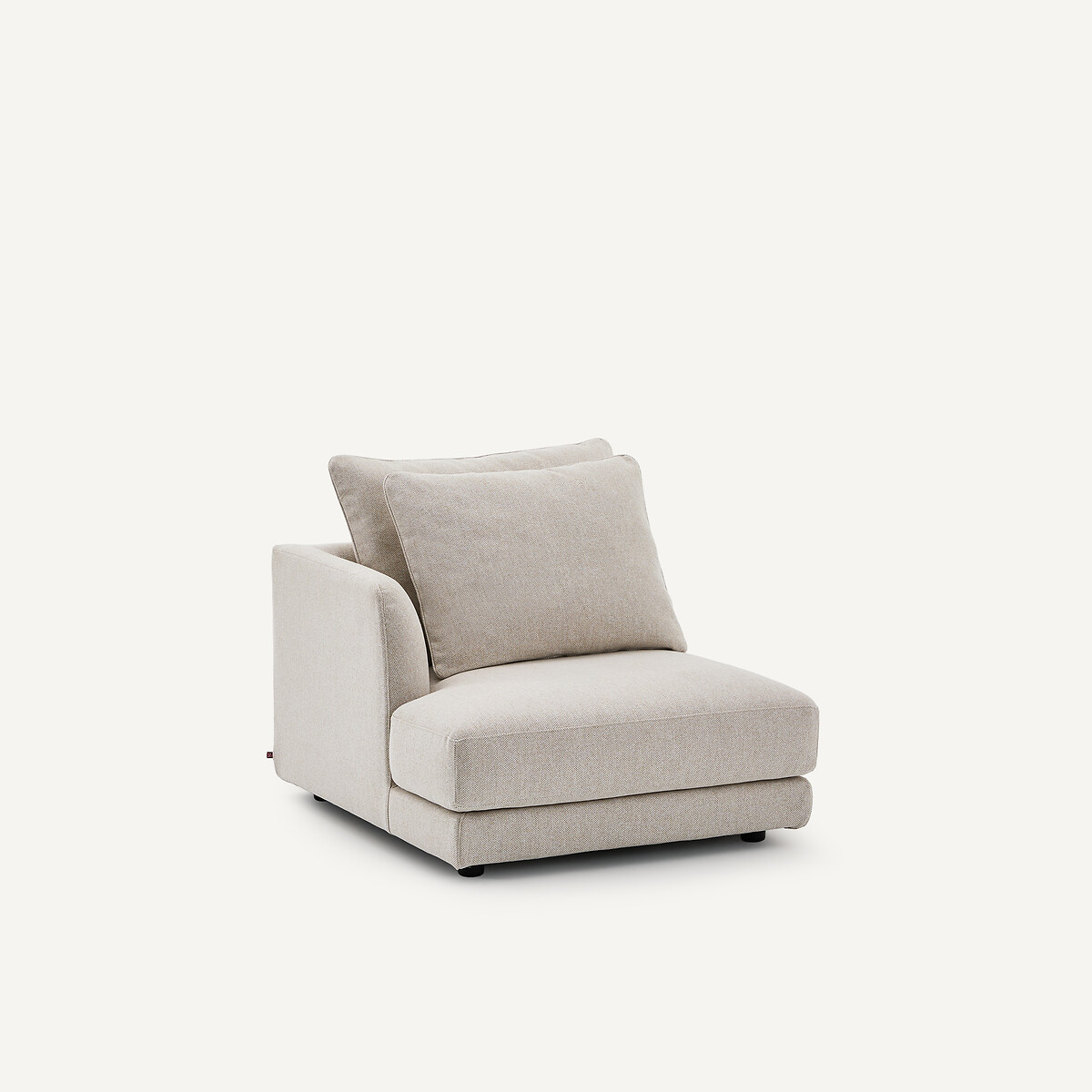 Demi-canapé gauche, modulable en tweedé, TIBERIO ivoire, AM.PM