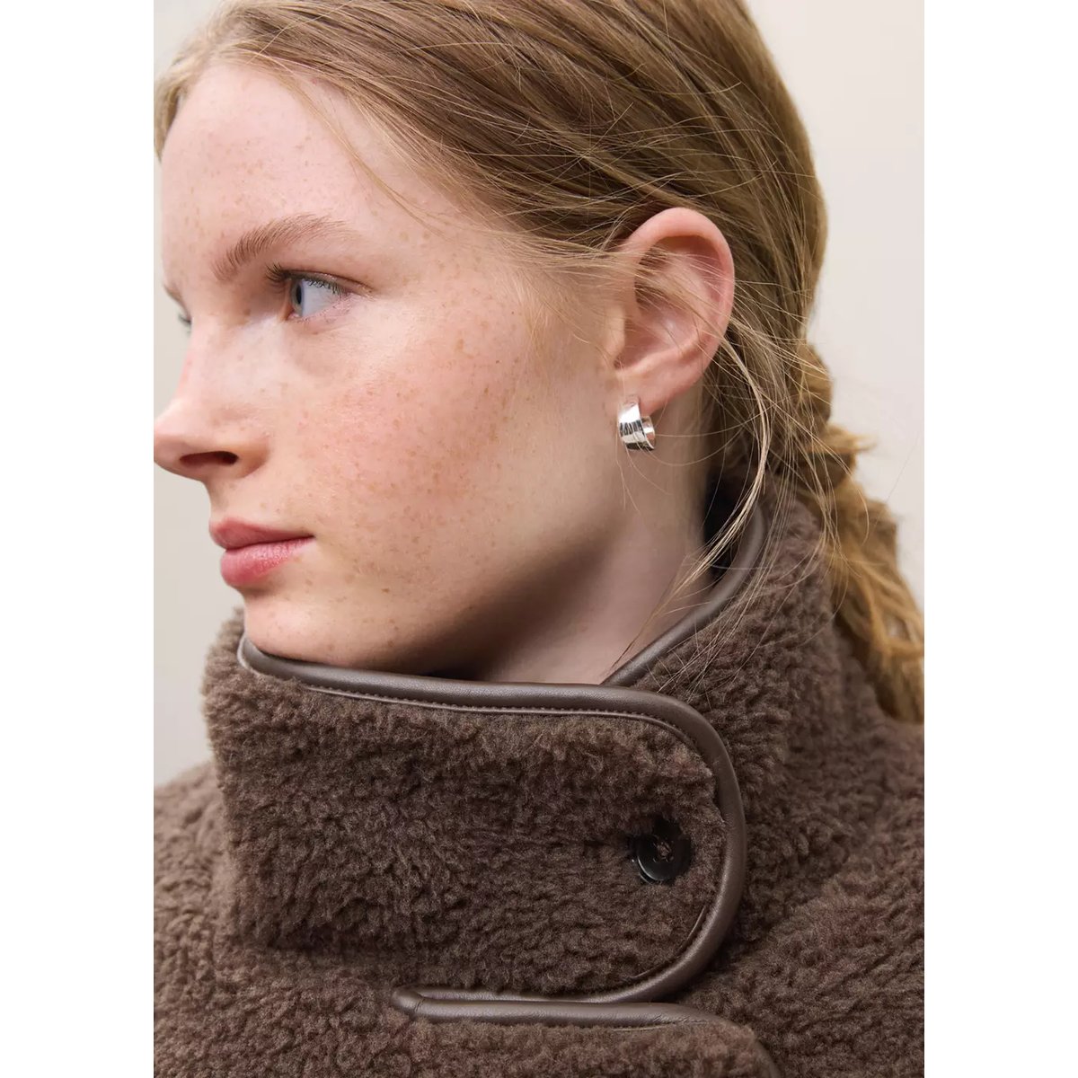 Manteau matelassé effet mouton chocolat, MANGO TEEN