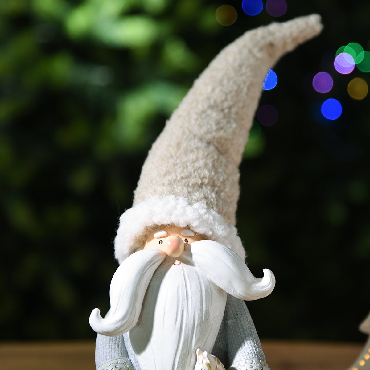 Figurine père noël décorative artificielle H45 PLAY gris, SIA DECO