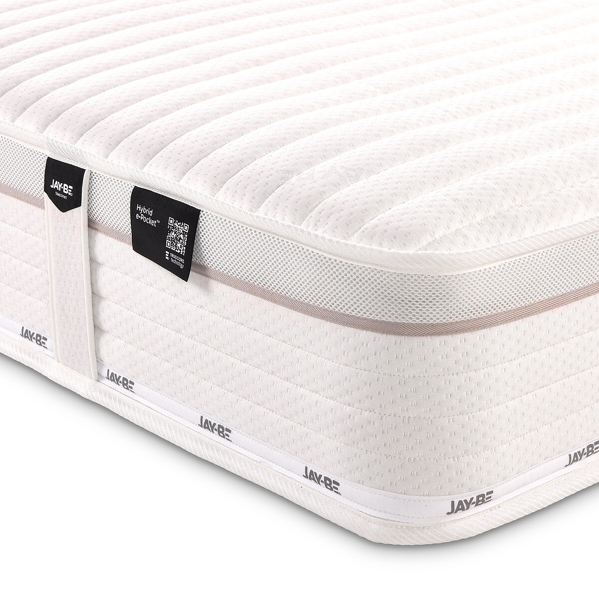 Jay-Be® Hybrid 2000 e-Pocket™ Truecore® Eco-Friendly Mattress white, JAY-BE