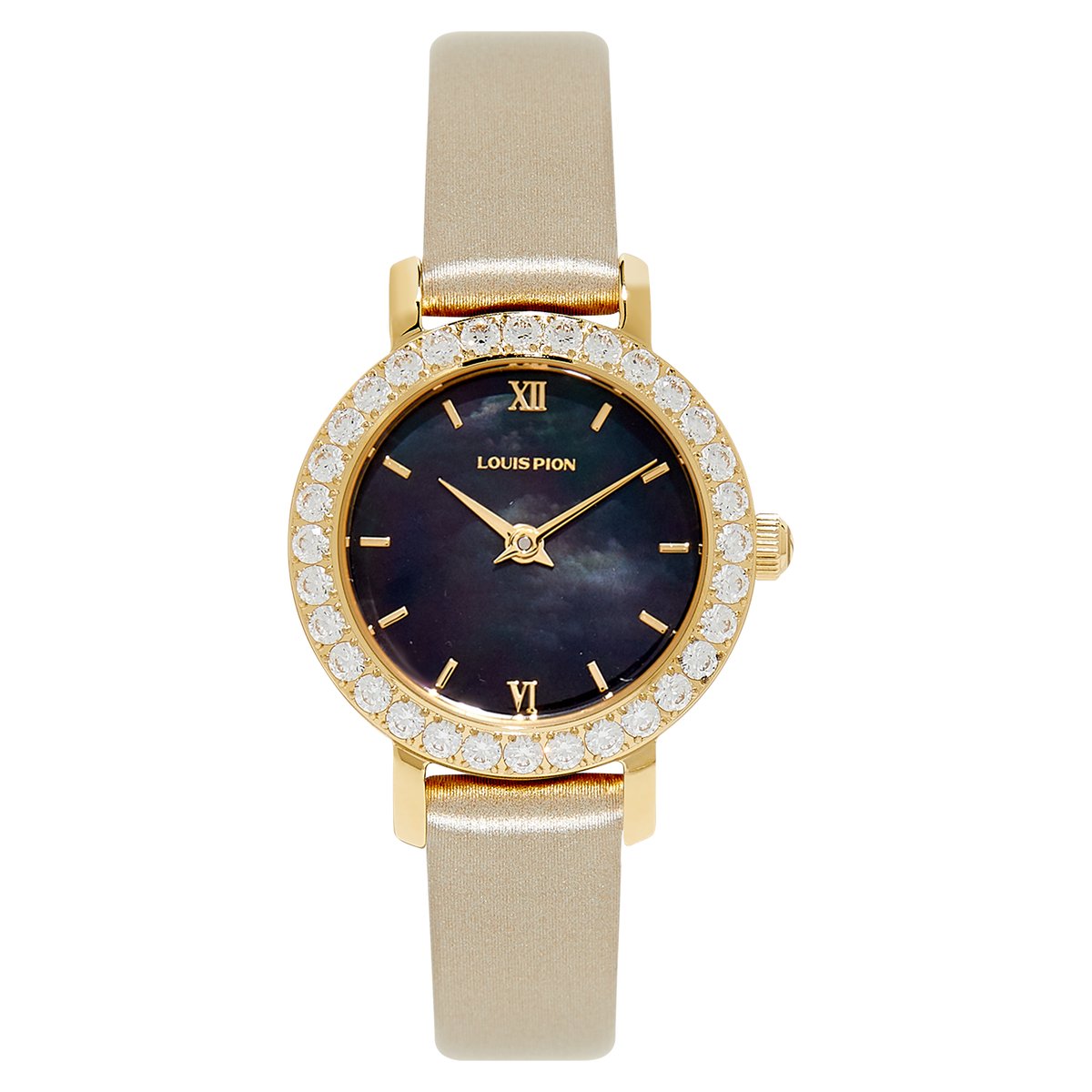 Montre Analogique  GRACE doré noir beige, LOUIS PION