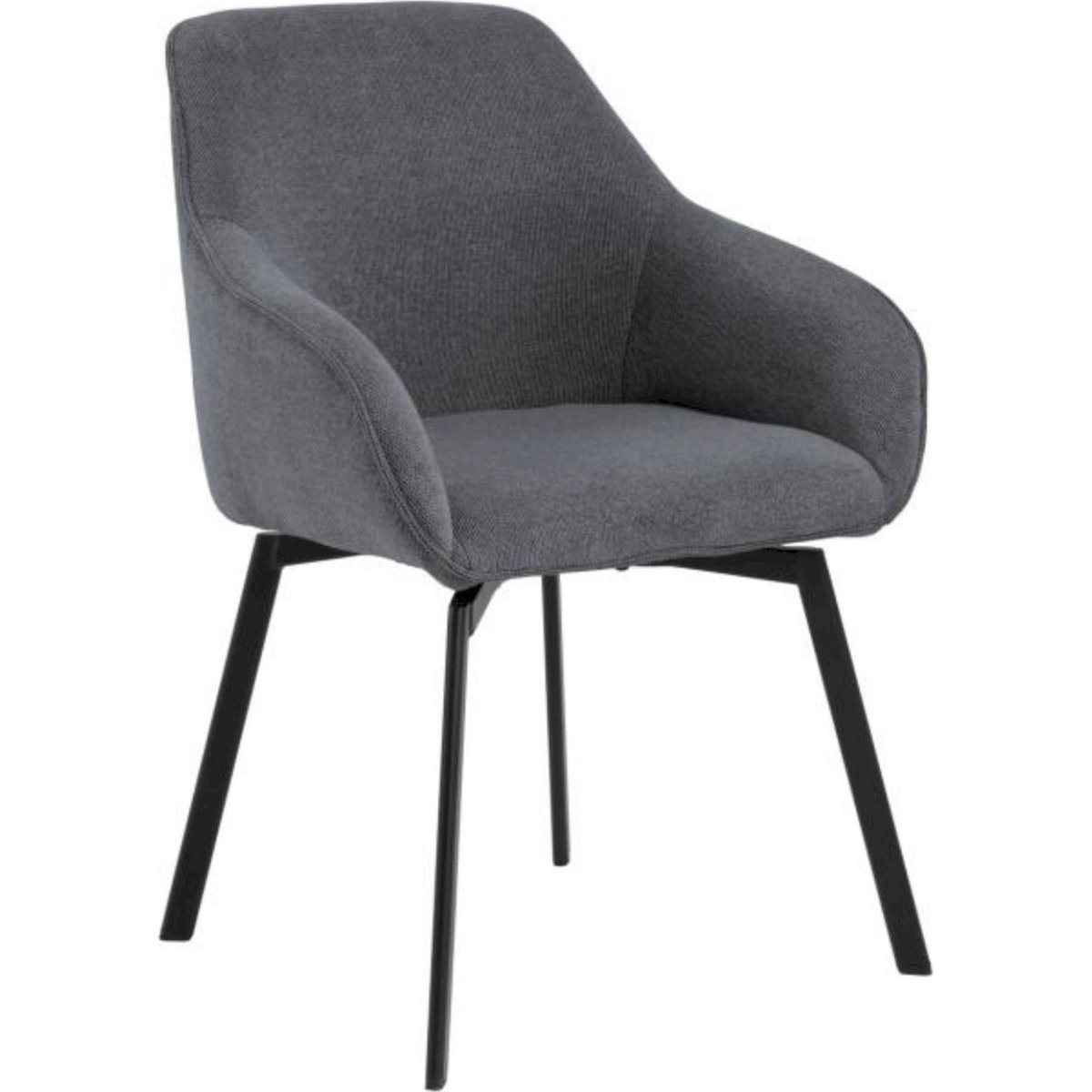 Chaise pivotante MAPPLER avec accoudoirs anthracite, RECOLLECTION