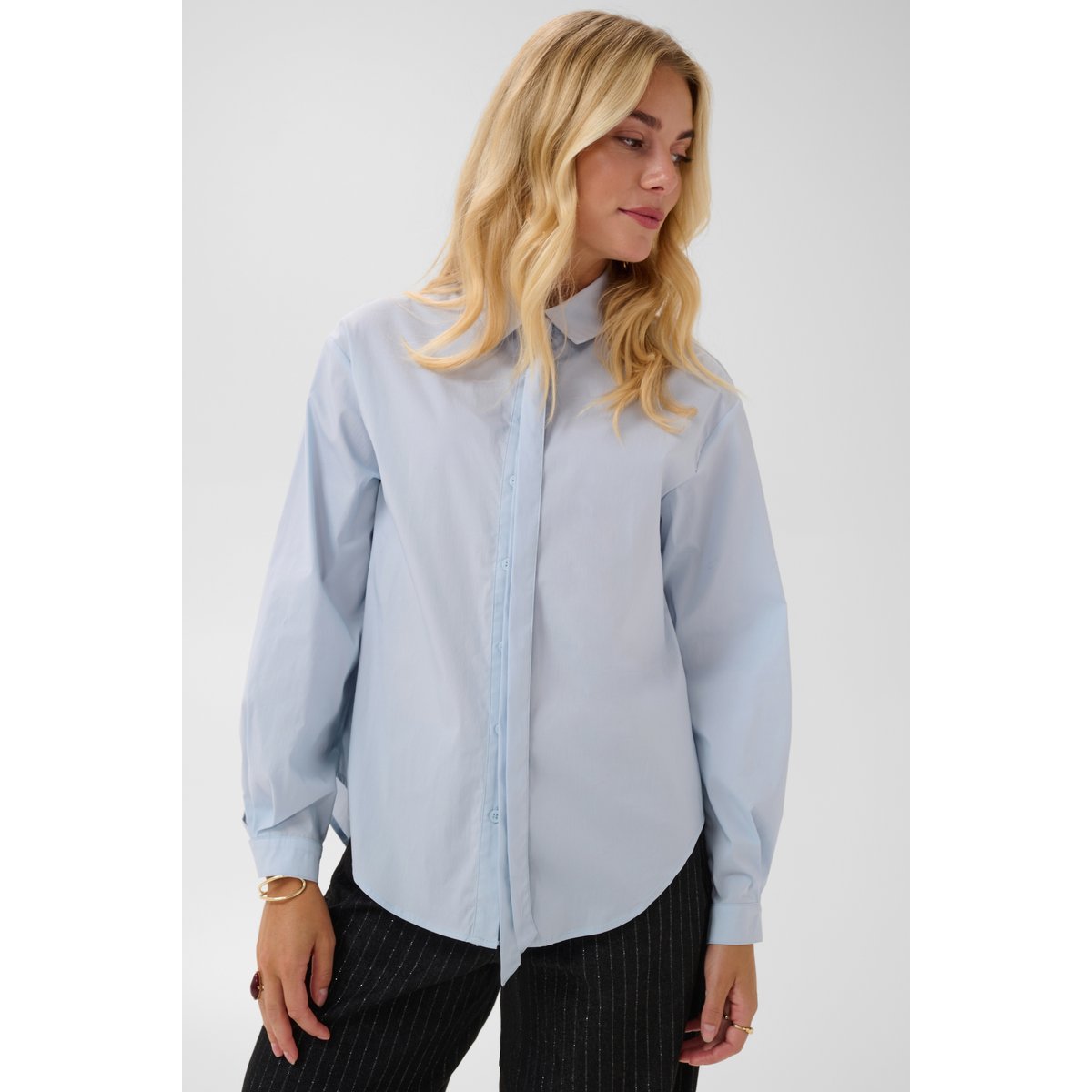 Chemise à manches longues bleu plein air, CREAM