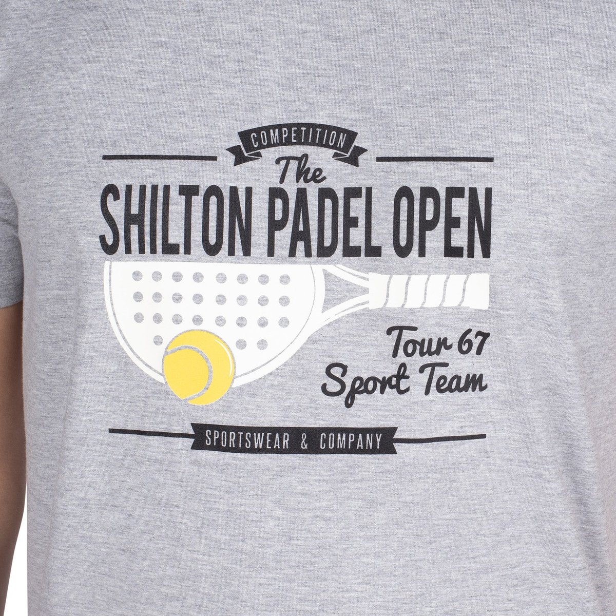T-shirt open PADEL gris, SHILTON