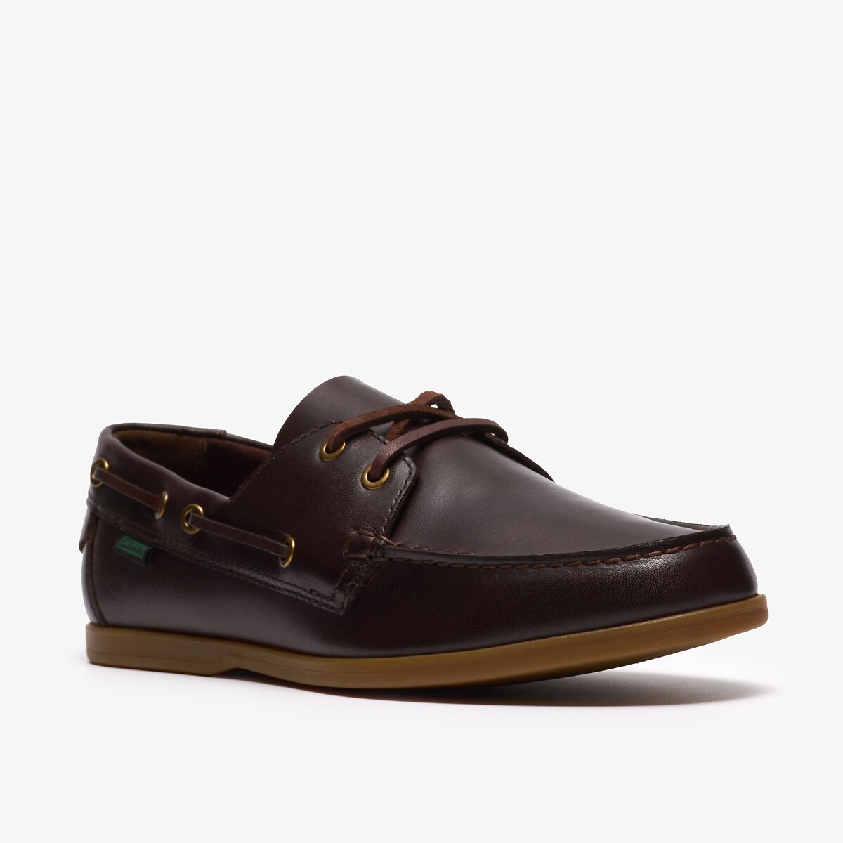 Mocassins bateau en cuir Charmouth marron, CLARKS