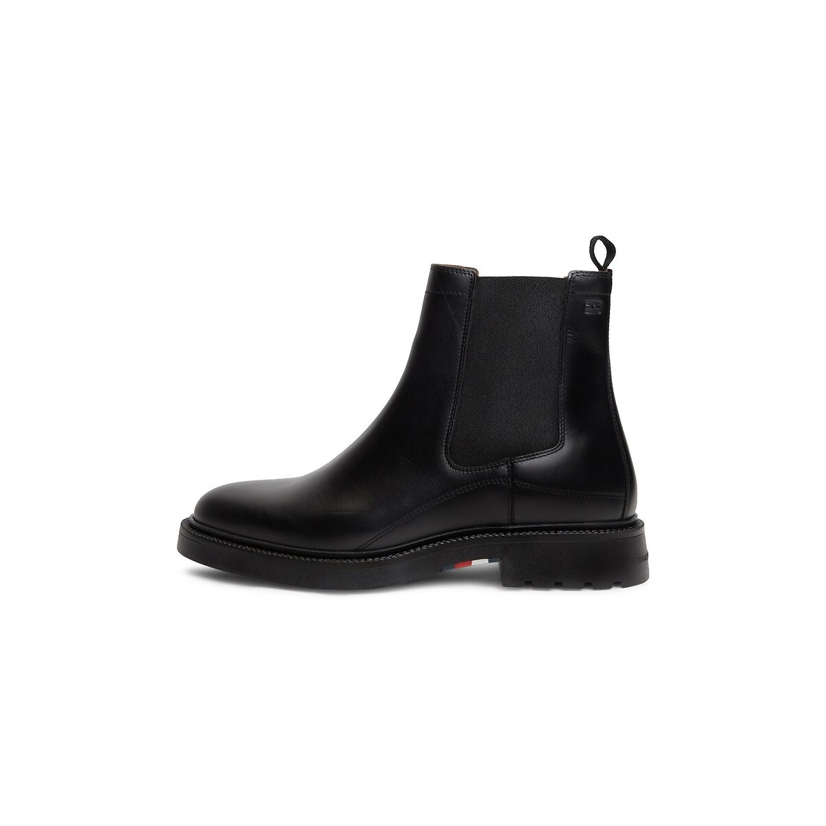 Botines chelsea de piel negro, TOMMY HILFIGER