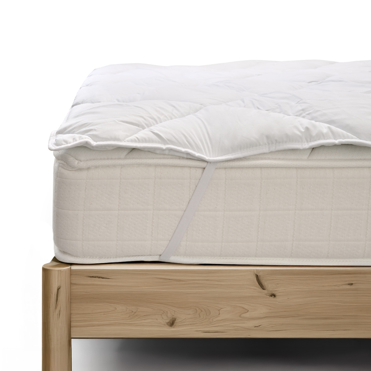 Surmatelas Confort ANTI-ACARIENS blanc, BLEU CALIN