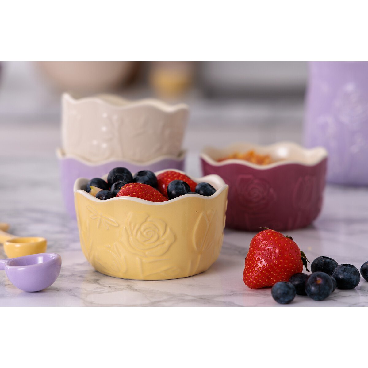 Set of 4 In The Meadow Ramekins cream, MASON CASH