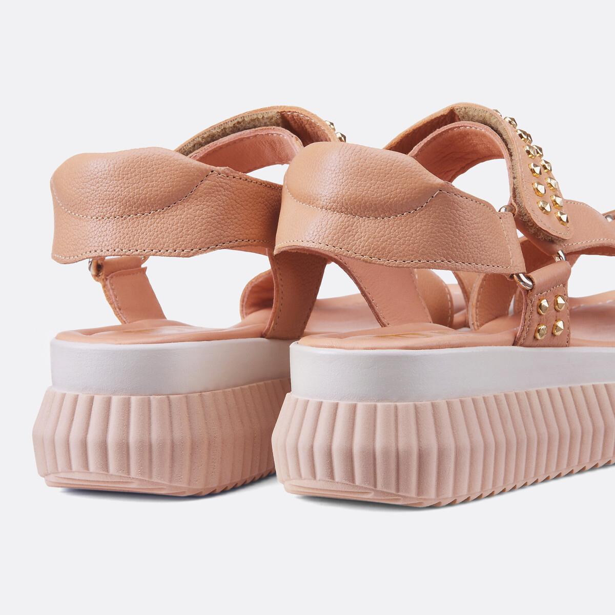 Leather Platform Sandals camel, MJUS