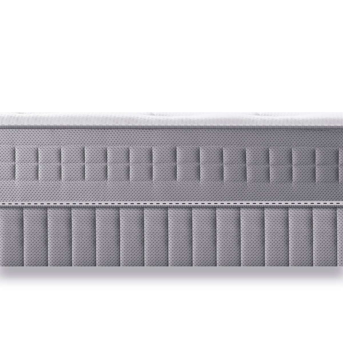 Ens INITIAL 160x200 matelas H23 ressort ensachés, ferme, 2 sommiers blanc, SIMMONS