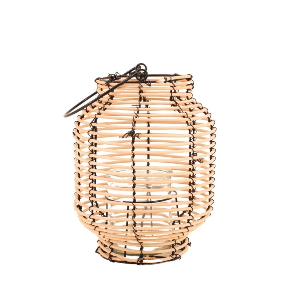 Lanterne en rotin 36cm naturel, ORNAMI