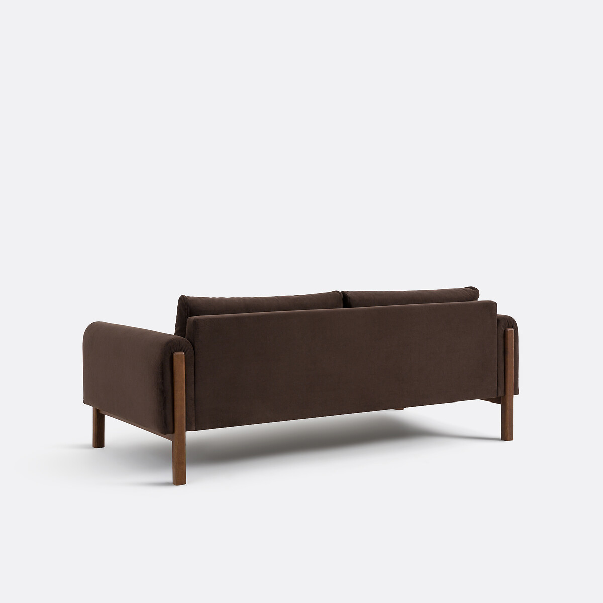 Sofá de terciopelo, 3 plazas, VINO pardo, LA REDOUTE INTERIEURS