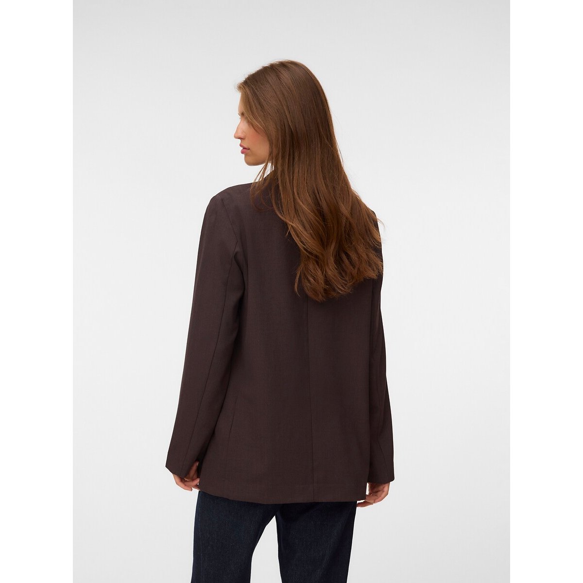 Blazer oversize marron chocolat, VERO MODA