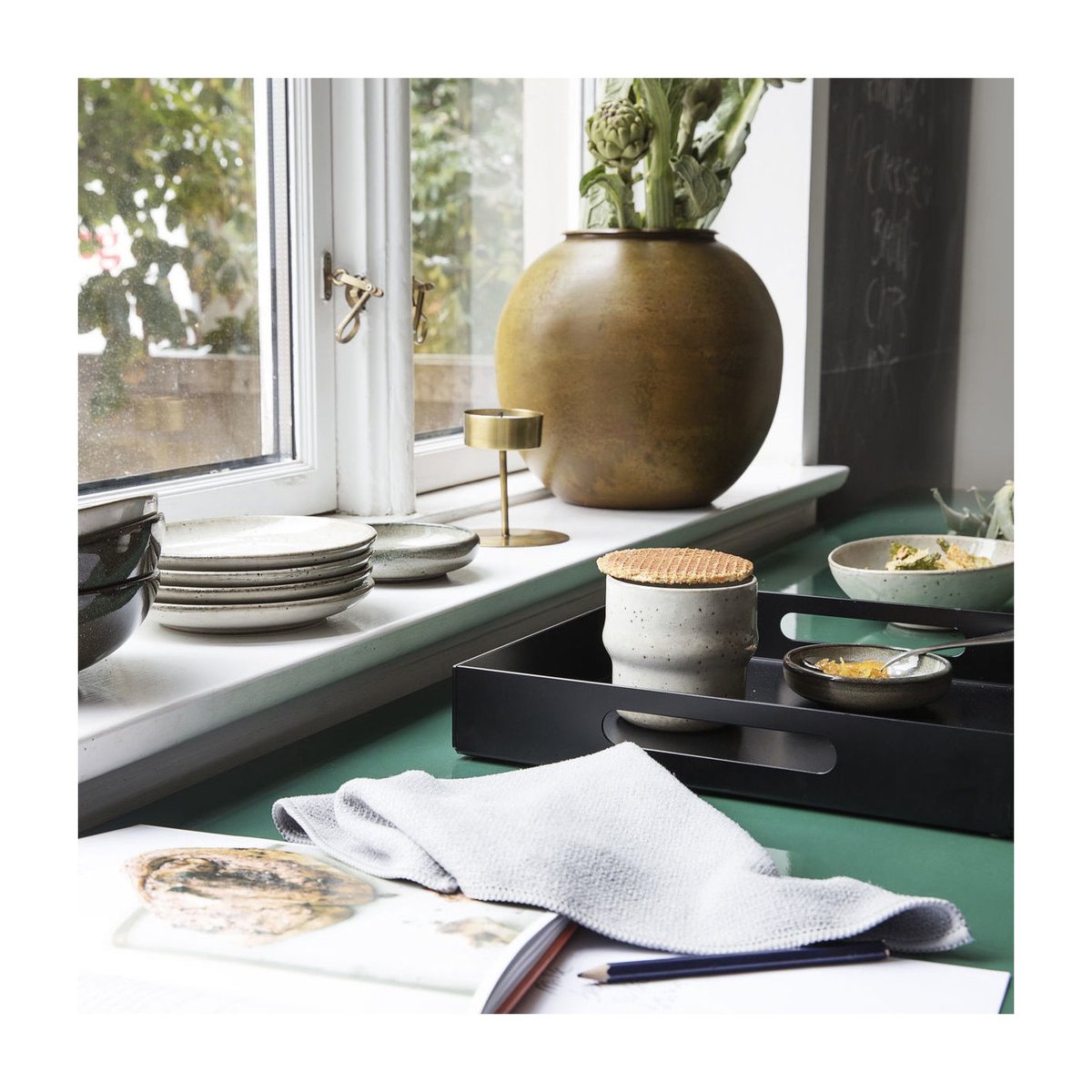 Assiette Lake Diam 16 cm gris, HOUSE DOCTOR