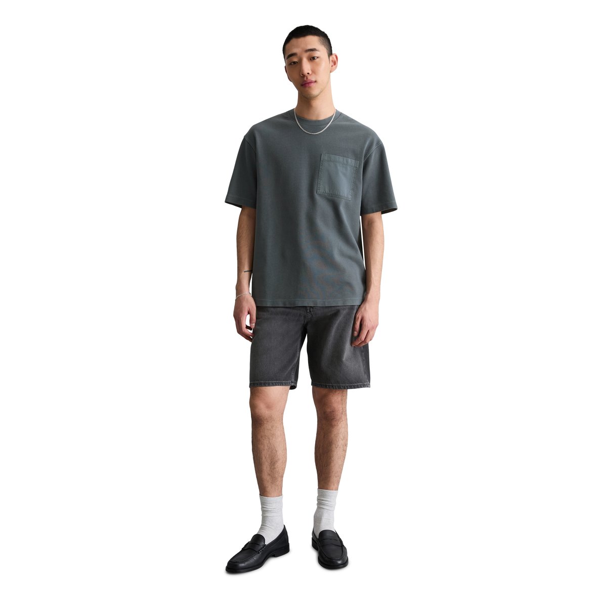 T-shirt relaxed en coton bio finement rainuré bleu foncé, MARC O’POLO DENIM