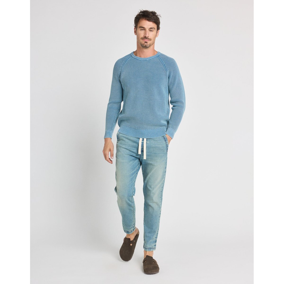 PANTALON LOOSE LAFIT bleu, PULLIN