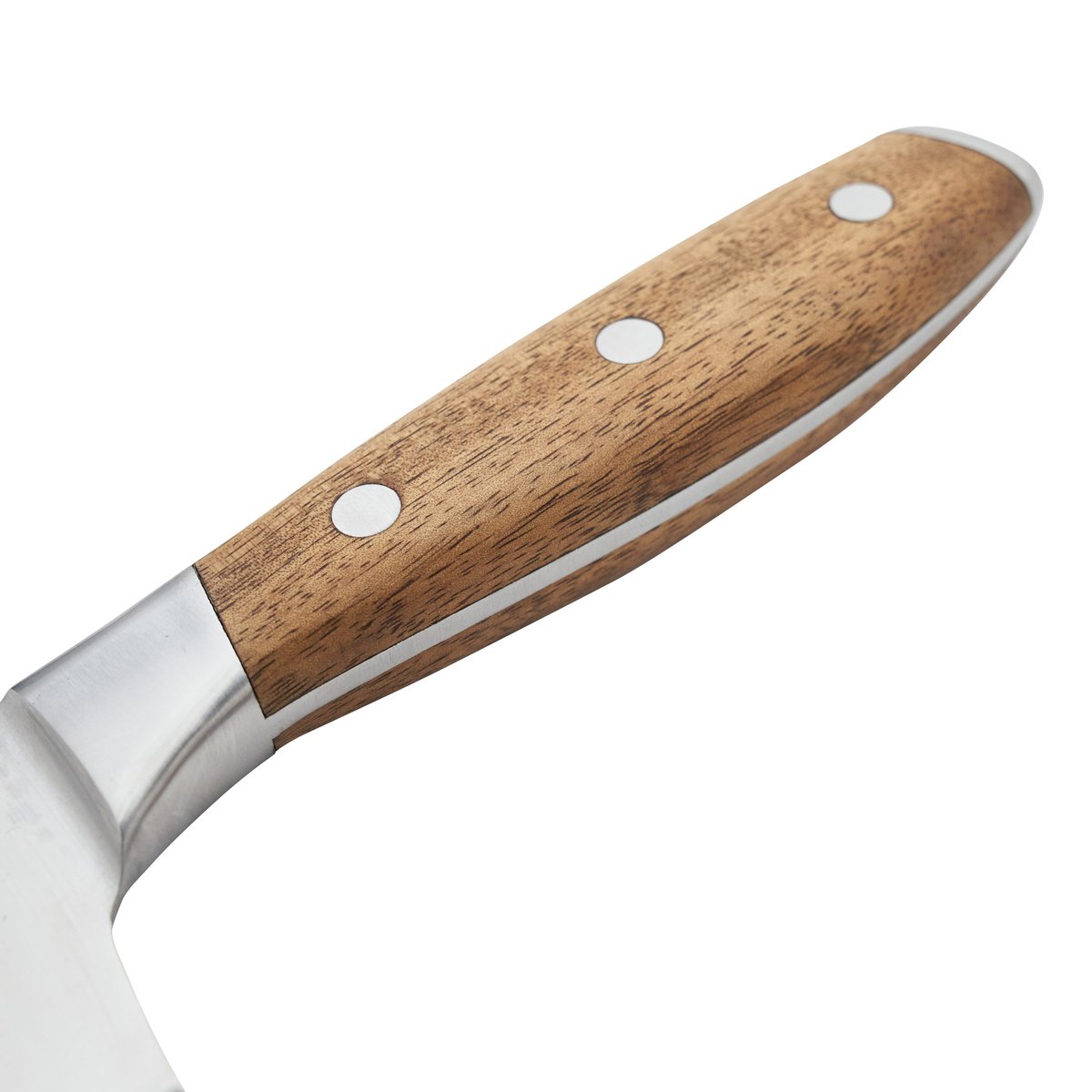 Set de 3 couteaux pour barbecue, NATERIAL marron, gris / argent, NATERIAL