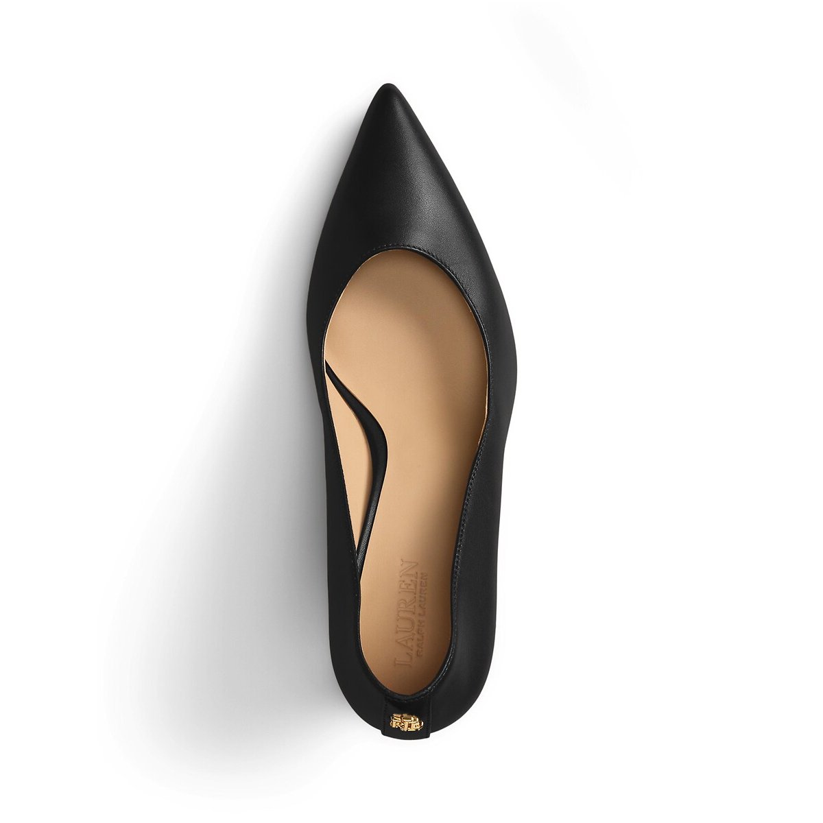 Lanette leren pumps, naaldhakken zwart, LAUREN RALPH LAUREN
