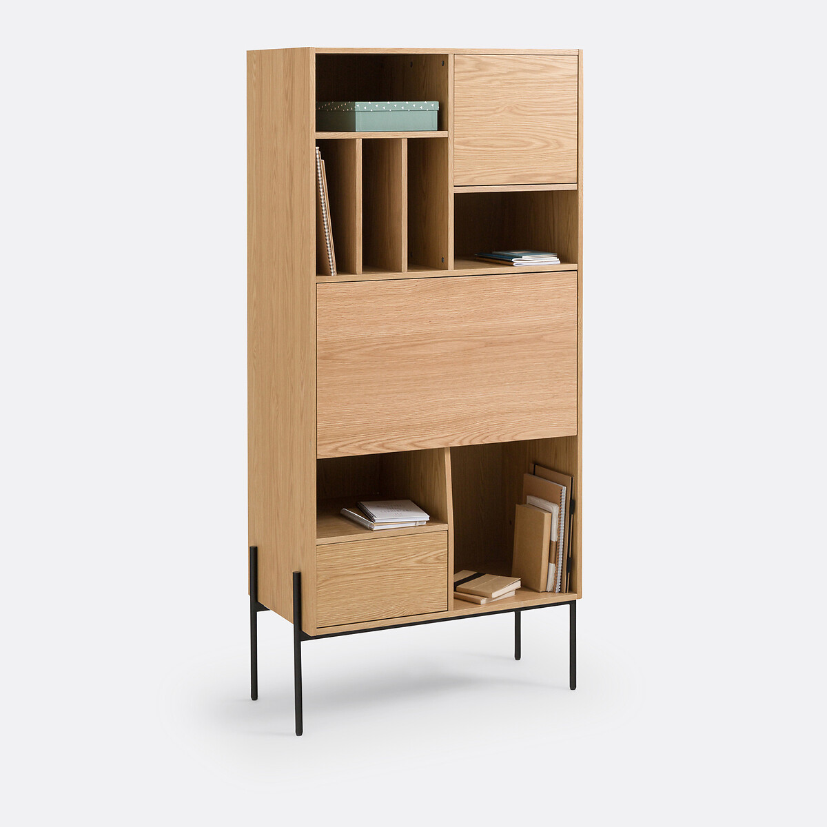 Bureau secrétaire avec étagère, Miha bois clair, LA REDOUTE INTERIEURS