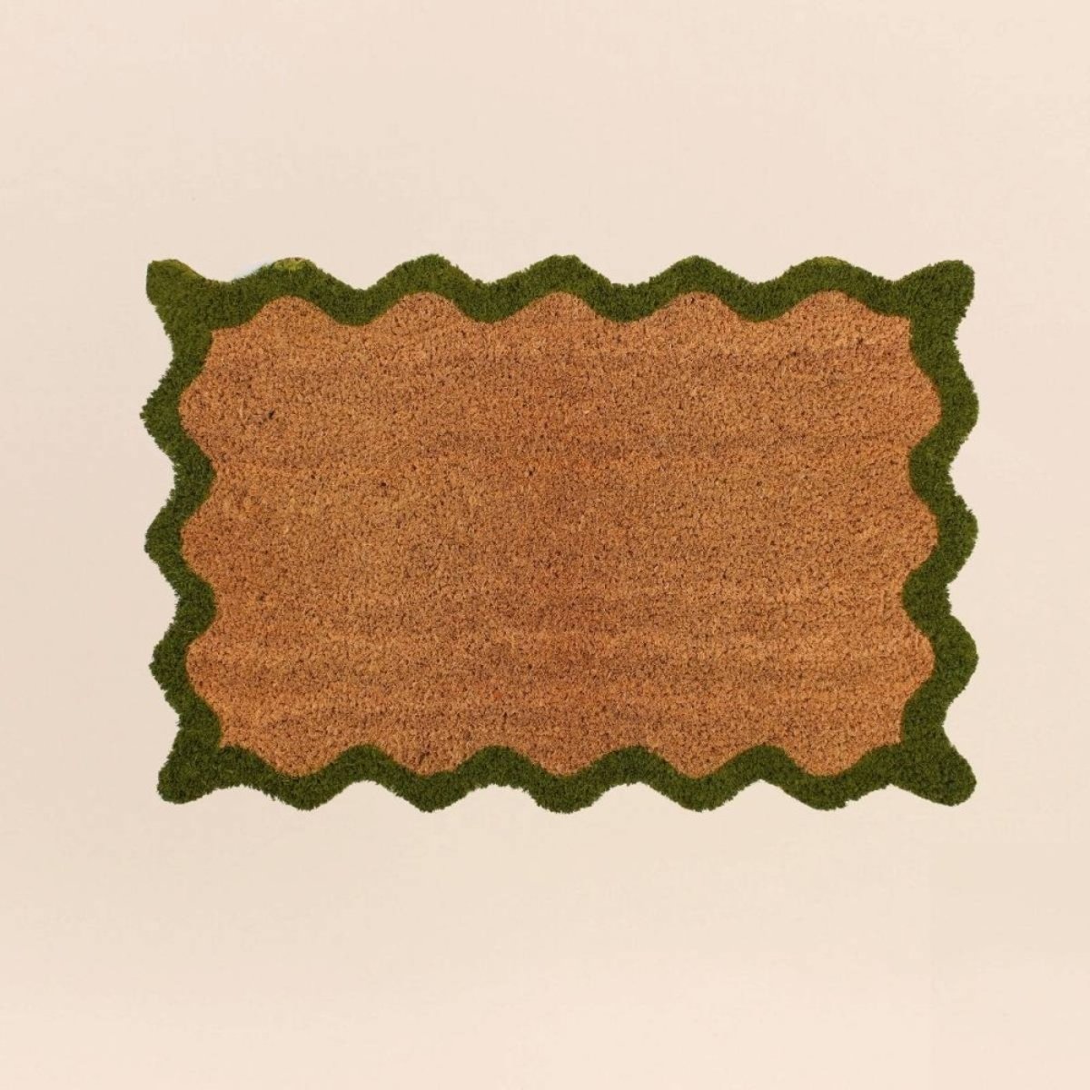 Paillasson coco contour feston 40x60cm vert, ORNAMI