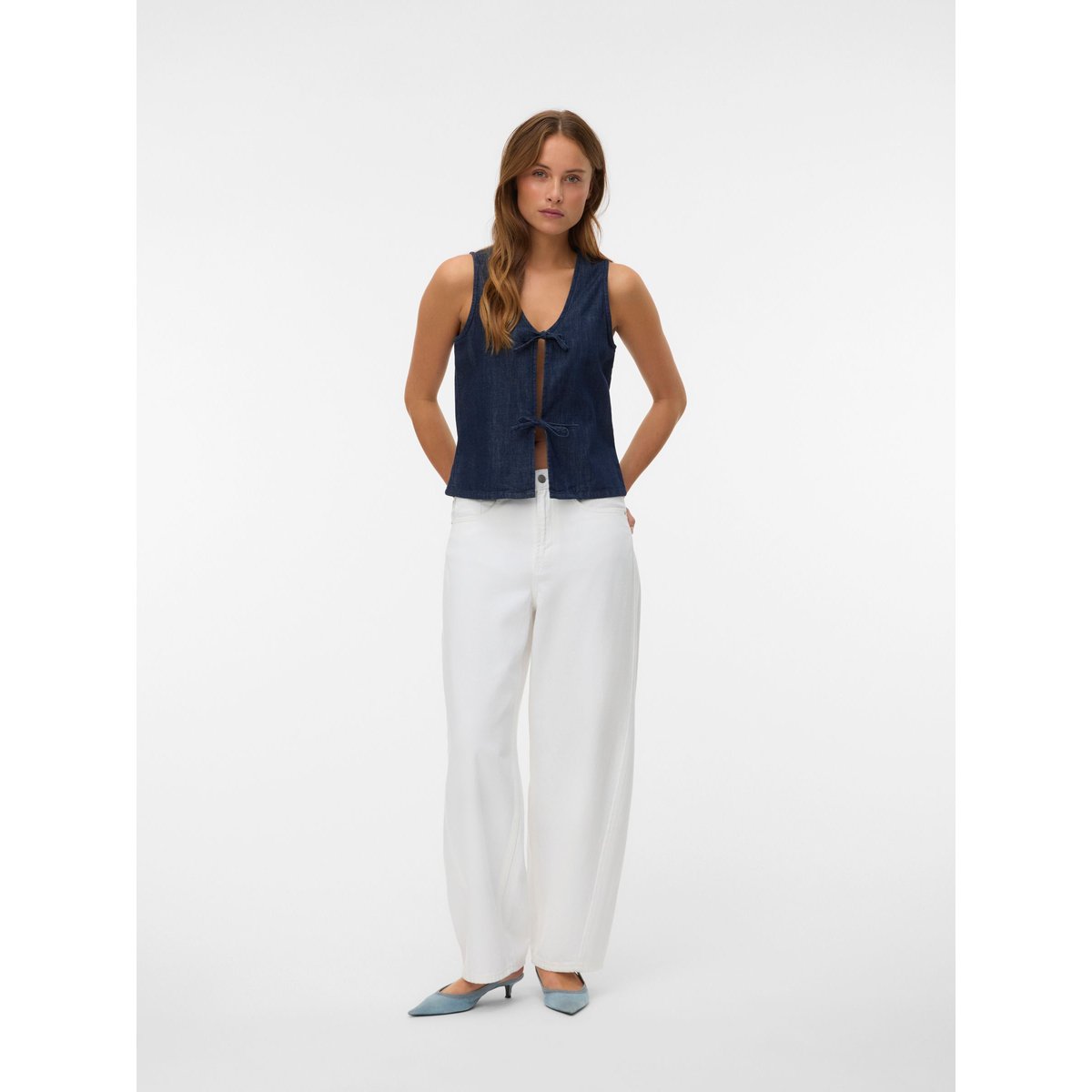 Jean Mom bright white, VERO MODA