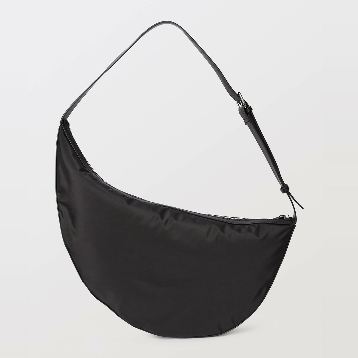 Sac asymétrique porté travers noir, MONOPRIX