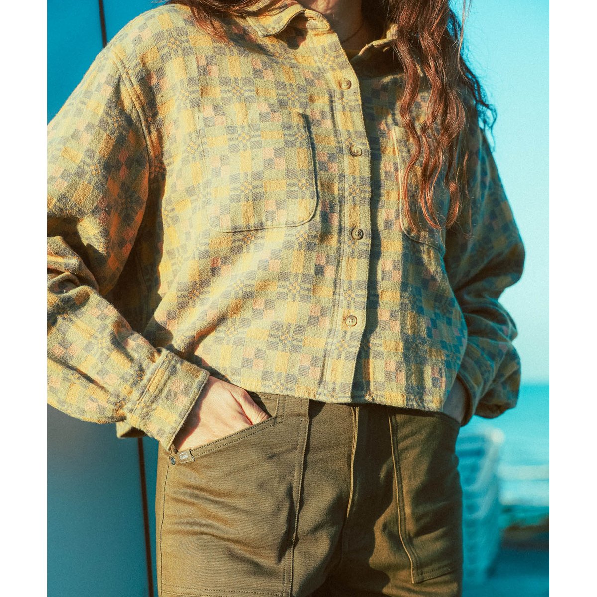 Chemise courte AOP TILE multicolore, OXBOW