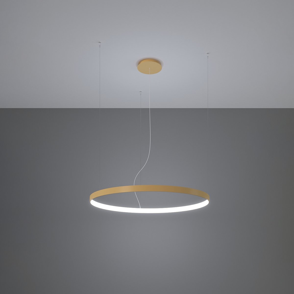 Lustre Aluminium Doré LED 1 Rio doré, EDEN