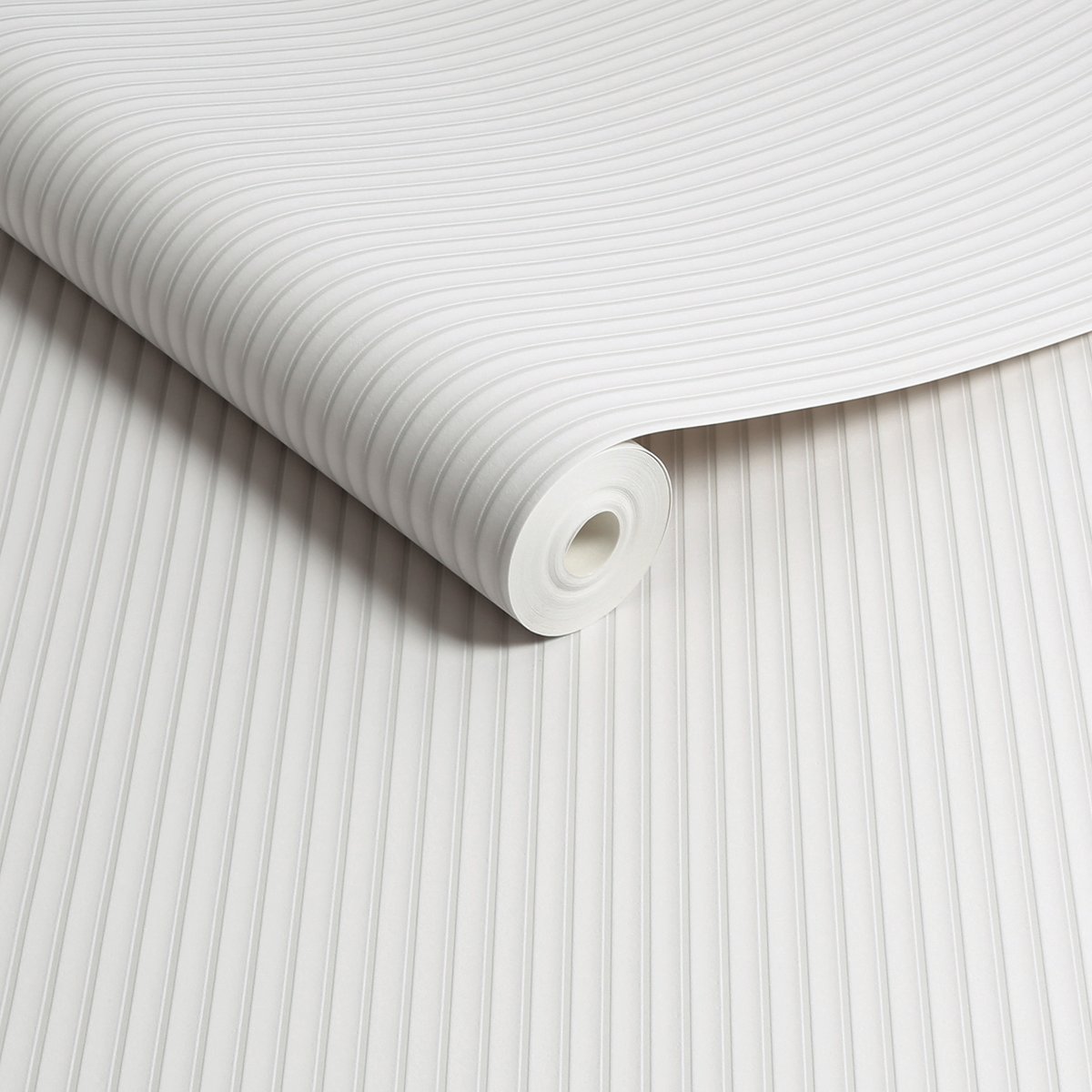 Papier peint Fines Rayures 3D blanc cassé, SUBLIME