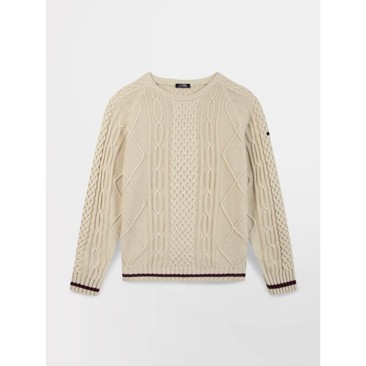 Pull encolure ronde MAIKORON beige, TBS