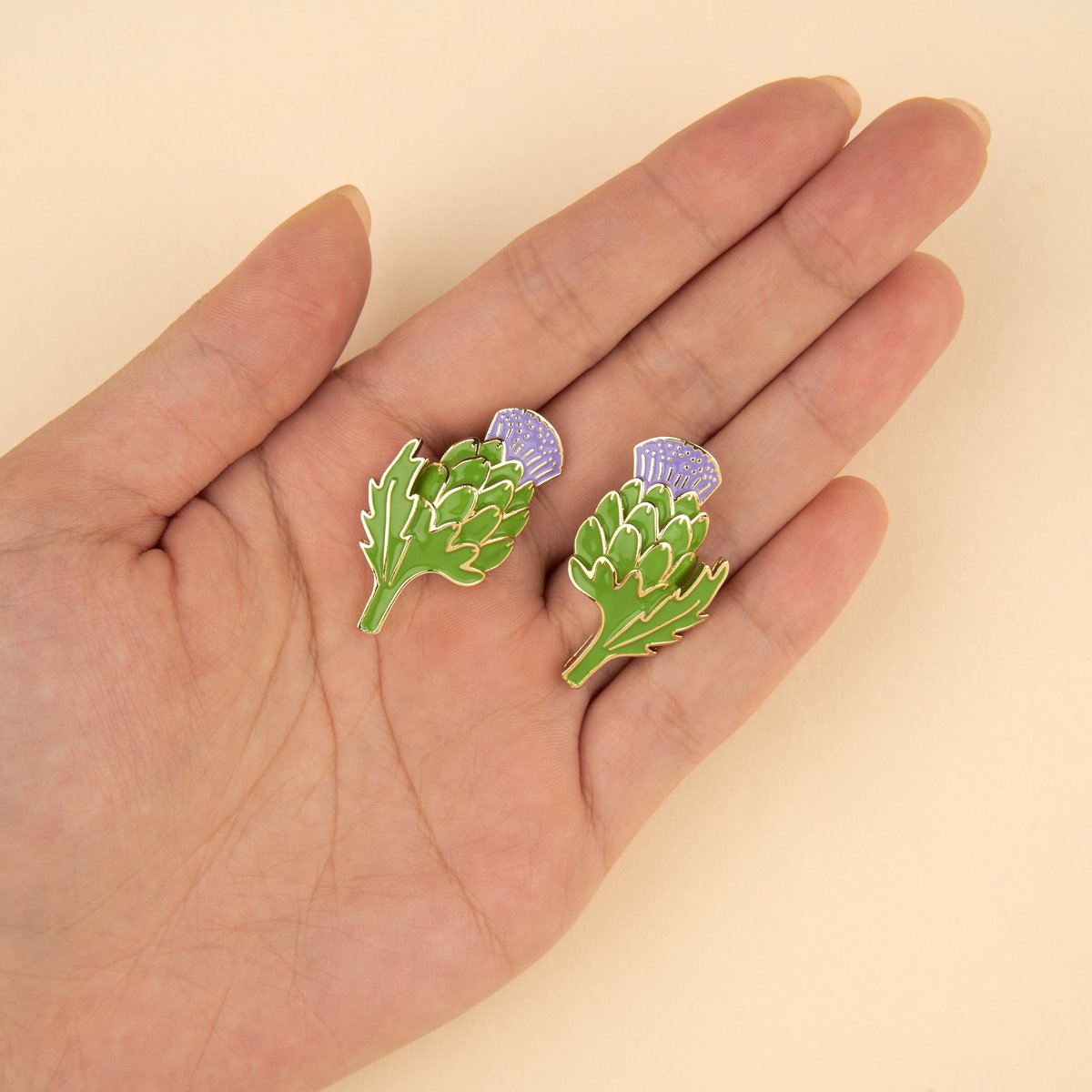 Boucles d'oreilles ARTICHAUT vert, COUCOU SUZETTE