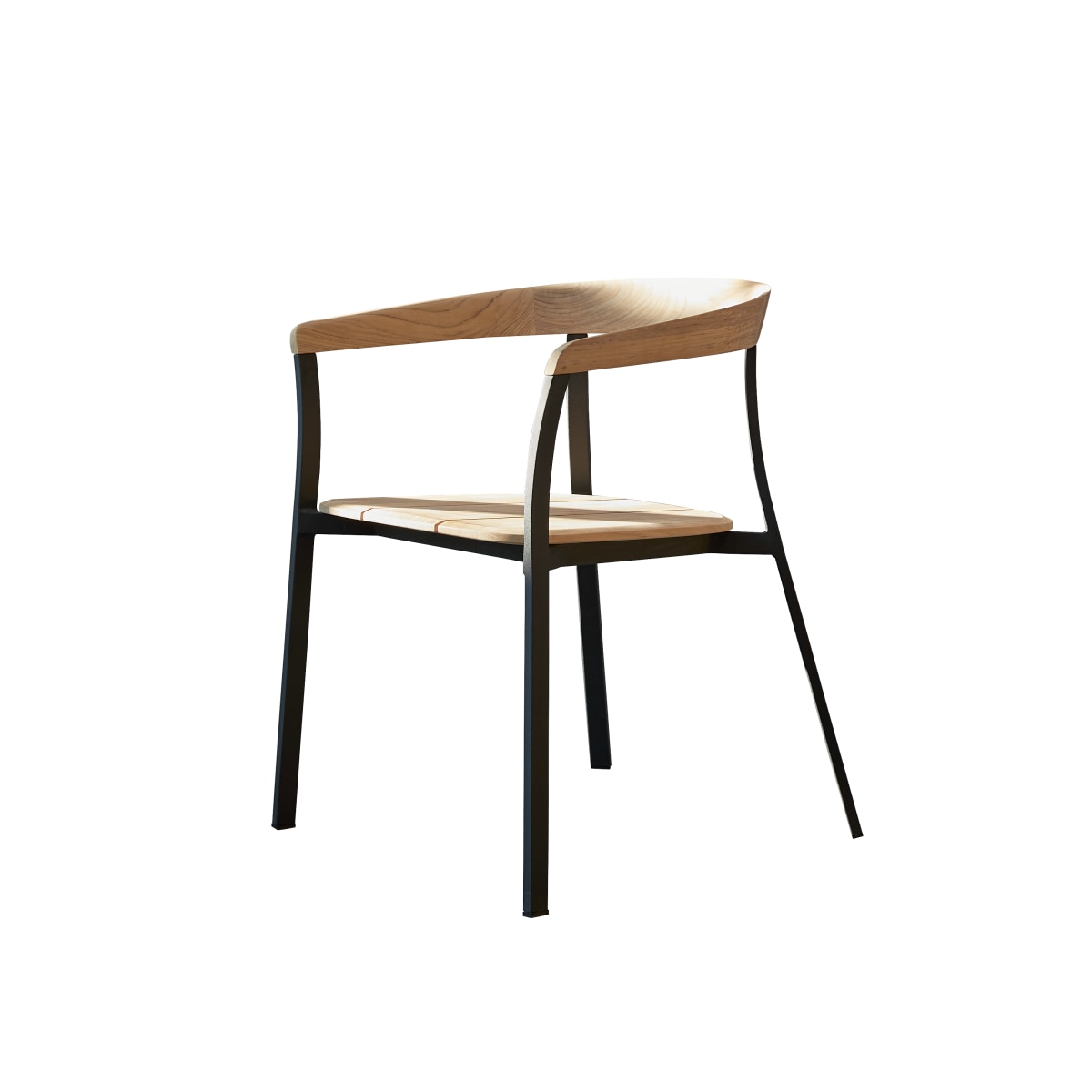 Chaise de jardin en Teck massif, ARCO naturel, TIKAMOON