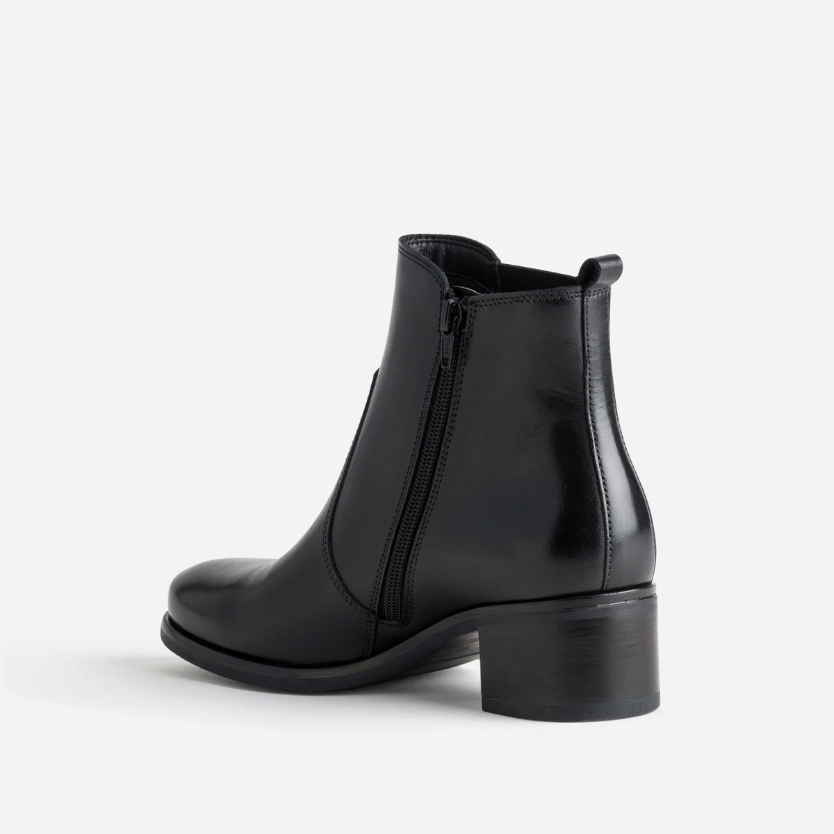 Boots À Talon en cuir NADEGE noir, ERAM