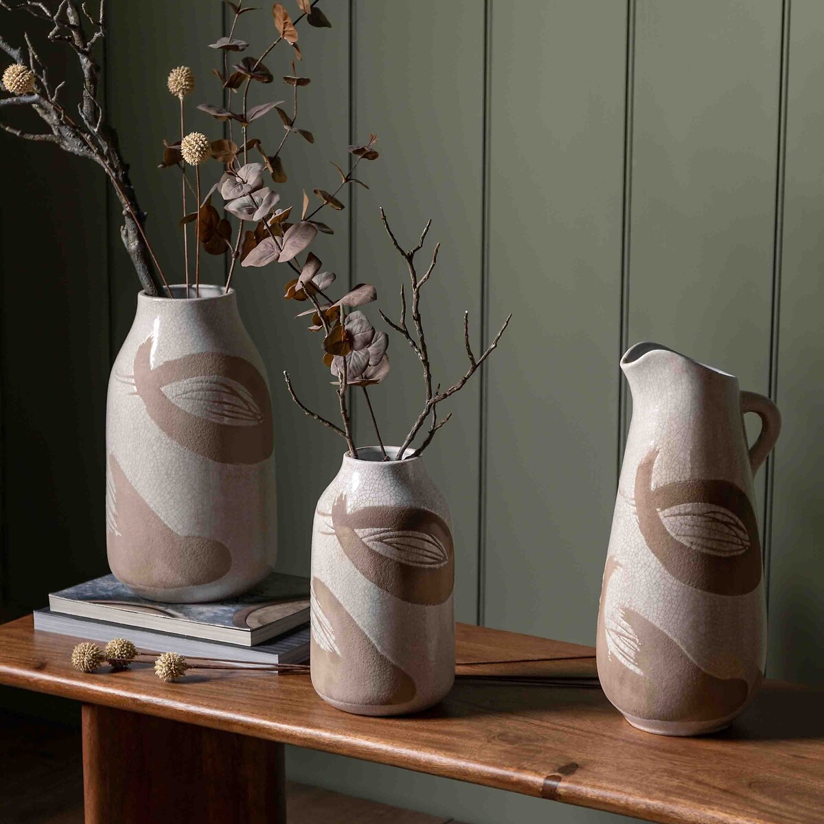 26cm Reactive Vase in White/Brown brown , ÉDITÉ