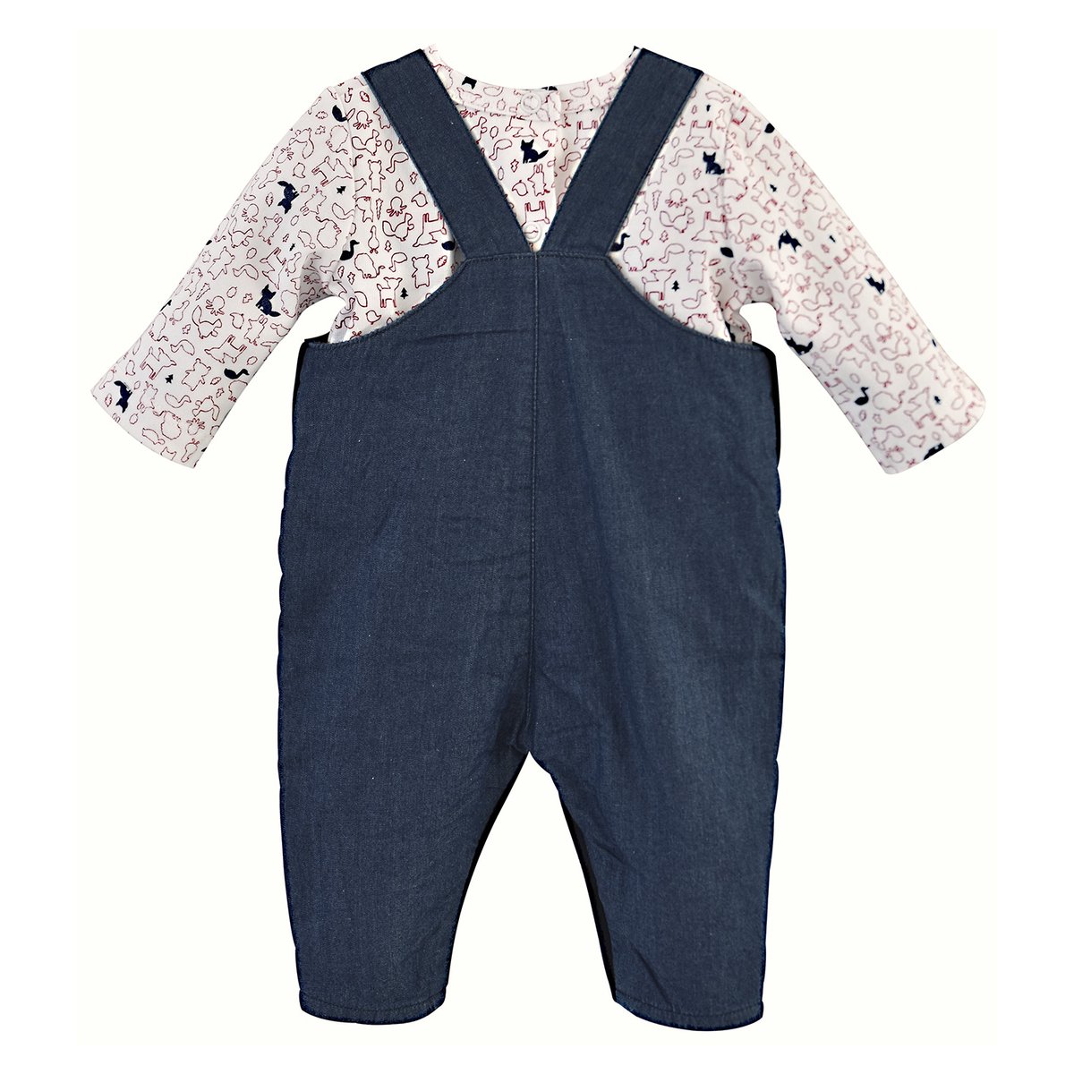 T shirt + salopette darius bleu, SUCRE D'ORGE