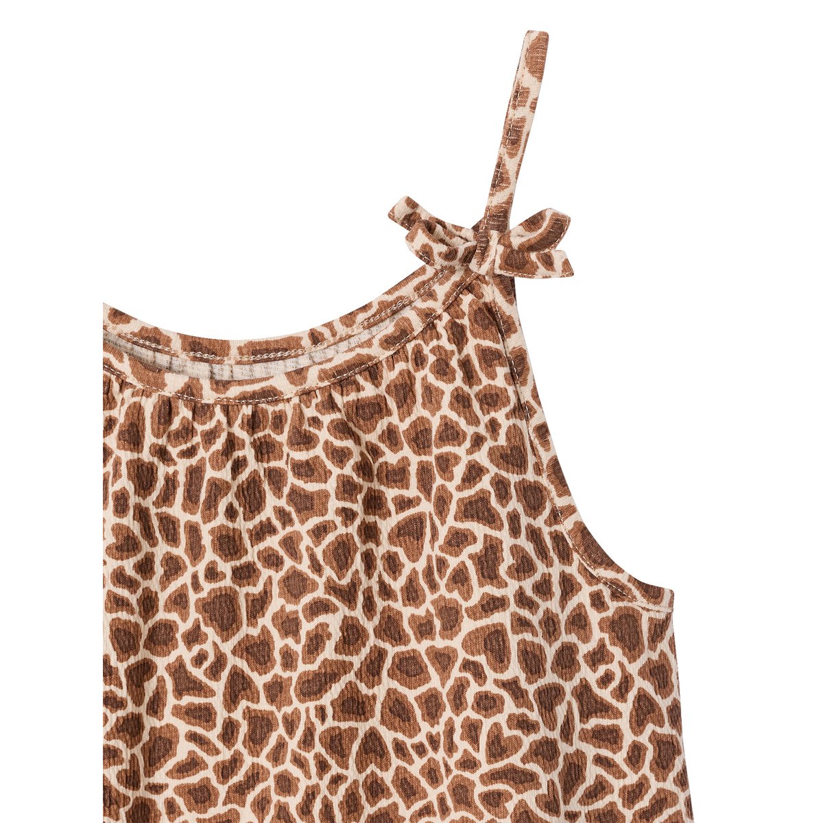 Robe fine bretelles jersey beige, VERTBAUDET