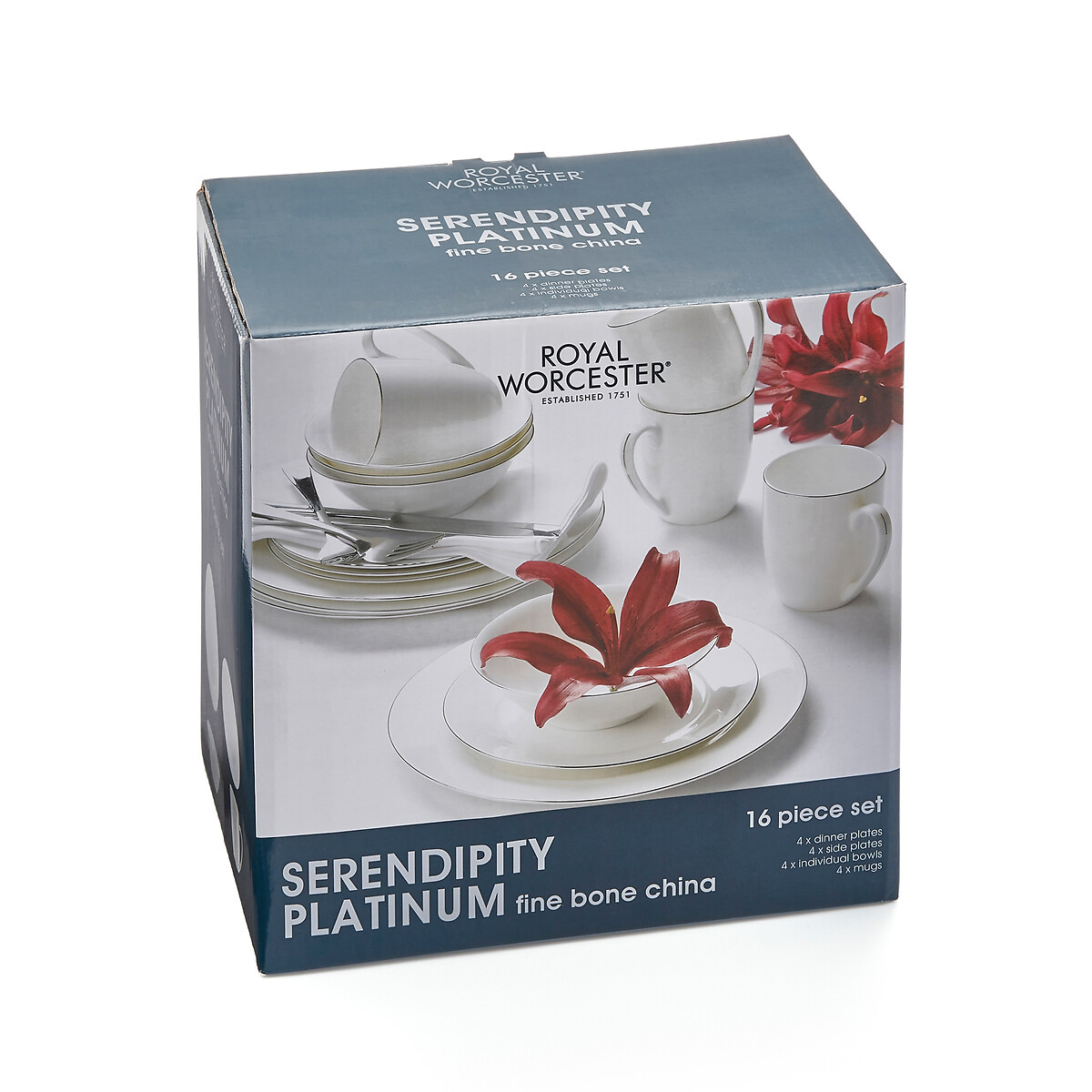 16-Piece Serendipity Platinum Dinner Set white, ROYAL WORCESTER